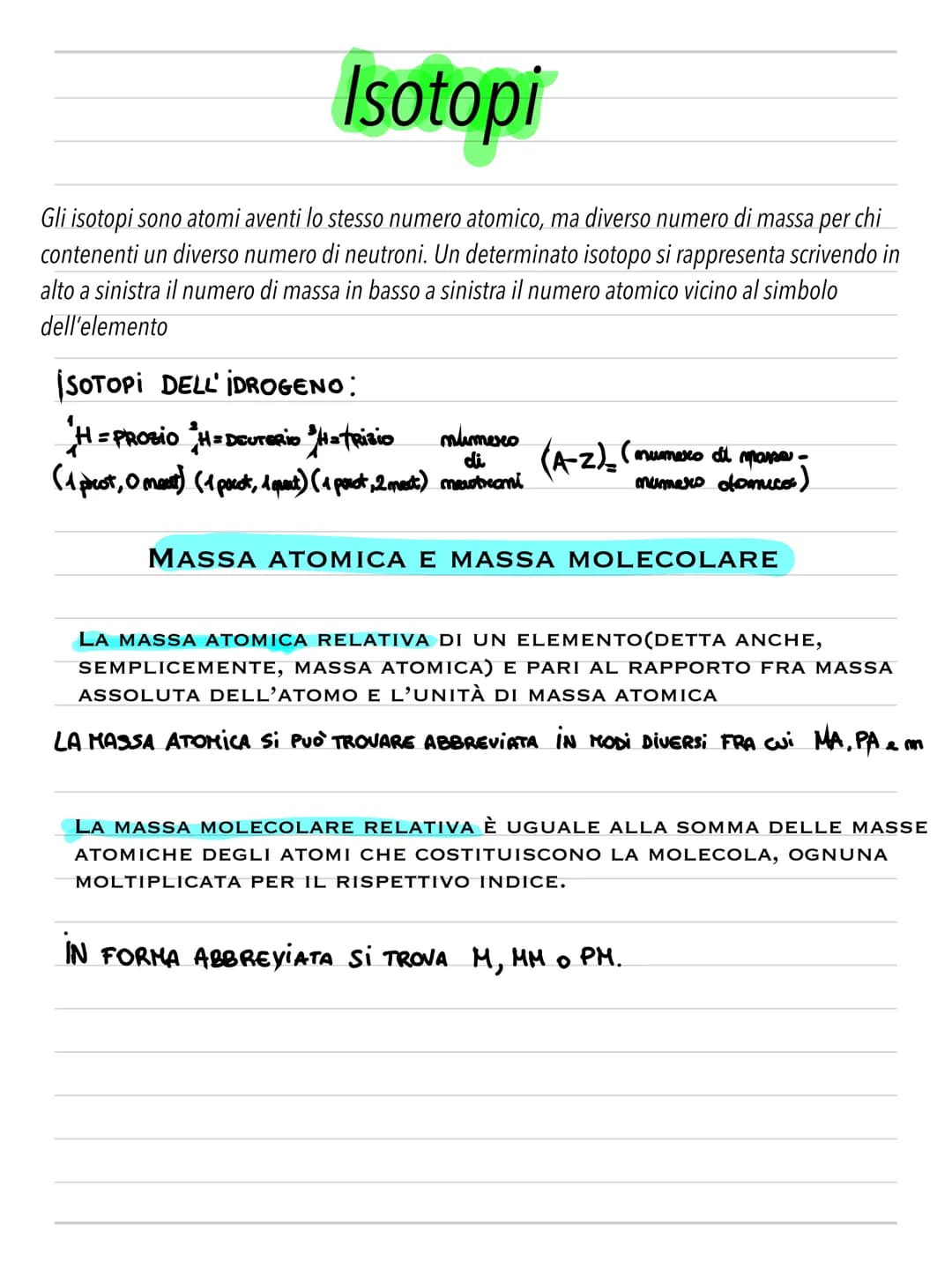 # NOTE
Chimica
Abbati # Chimica
• ATOMO
L' atomo è la più piccola parte di un
elemento chimico che conserva le
proprietà chimiche dell'el