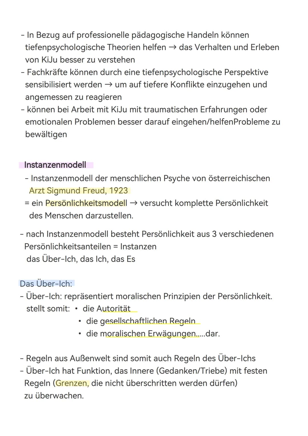 11.04.2023
2.2 Tiefenpsychologie
- tiefenpsychologische Theorien gehen davon aus, dass das
menschliche Erleben und Verhalten auf unbewusst