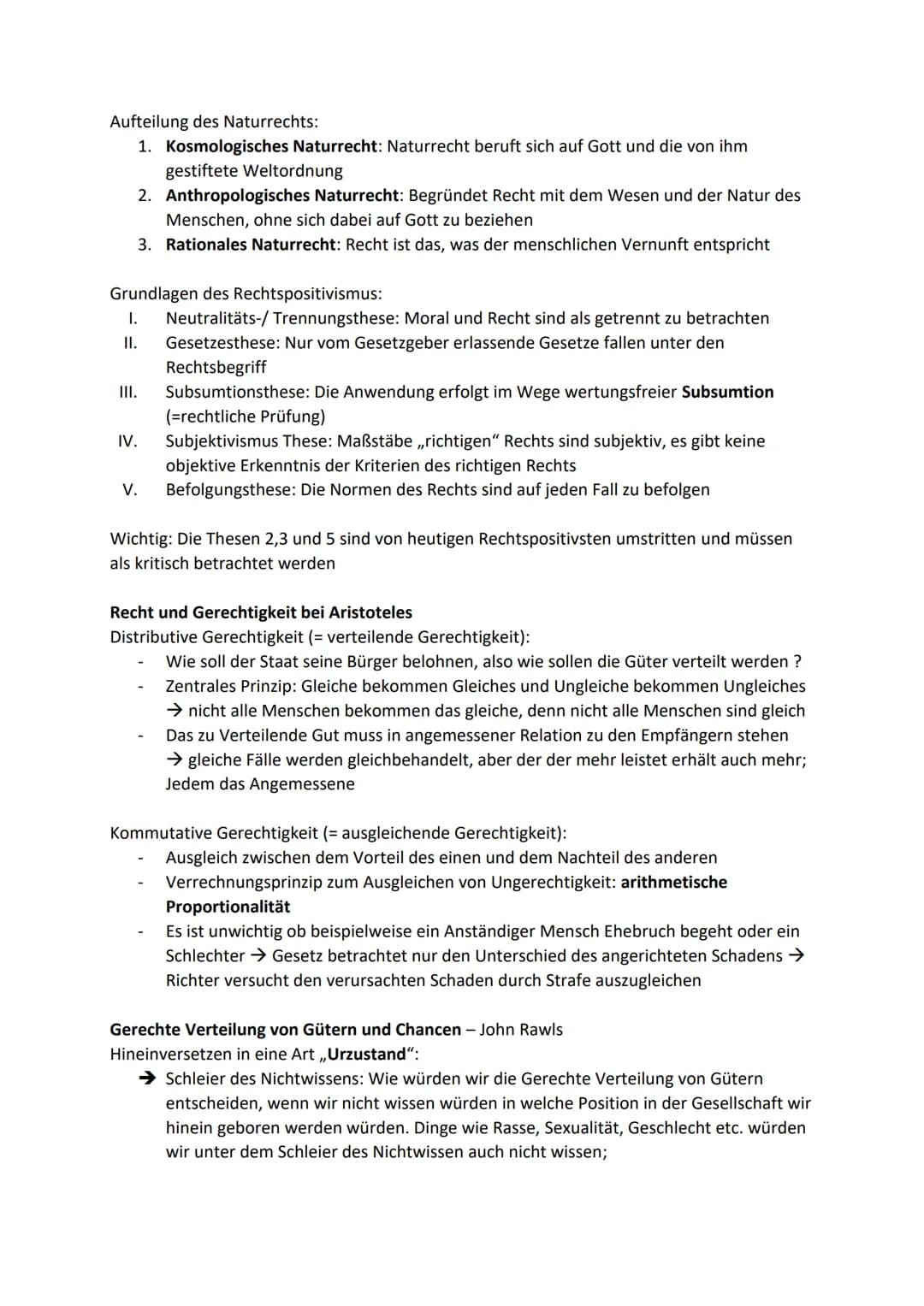 # Ethik Klausur - Recht und Strafe
Recht und Gerechtigkeit
## Begriffsklärung von Recht
1. Recht ist eine norminative Ordnung menschlich