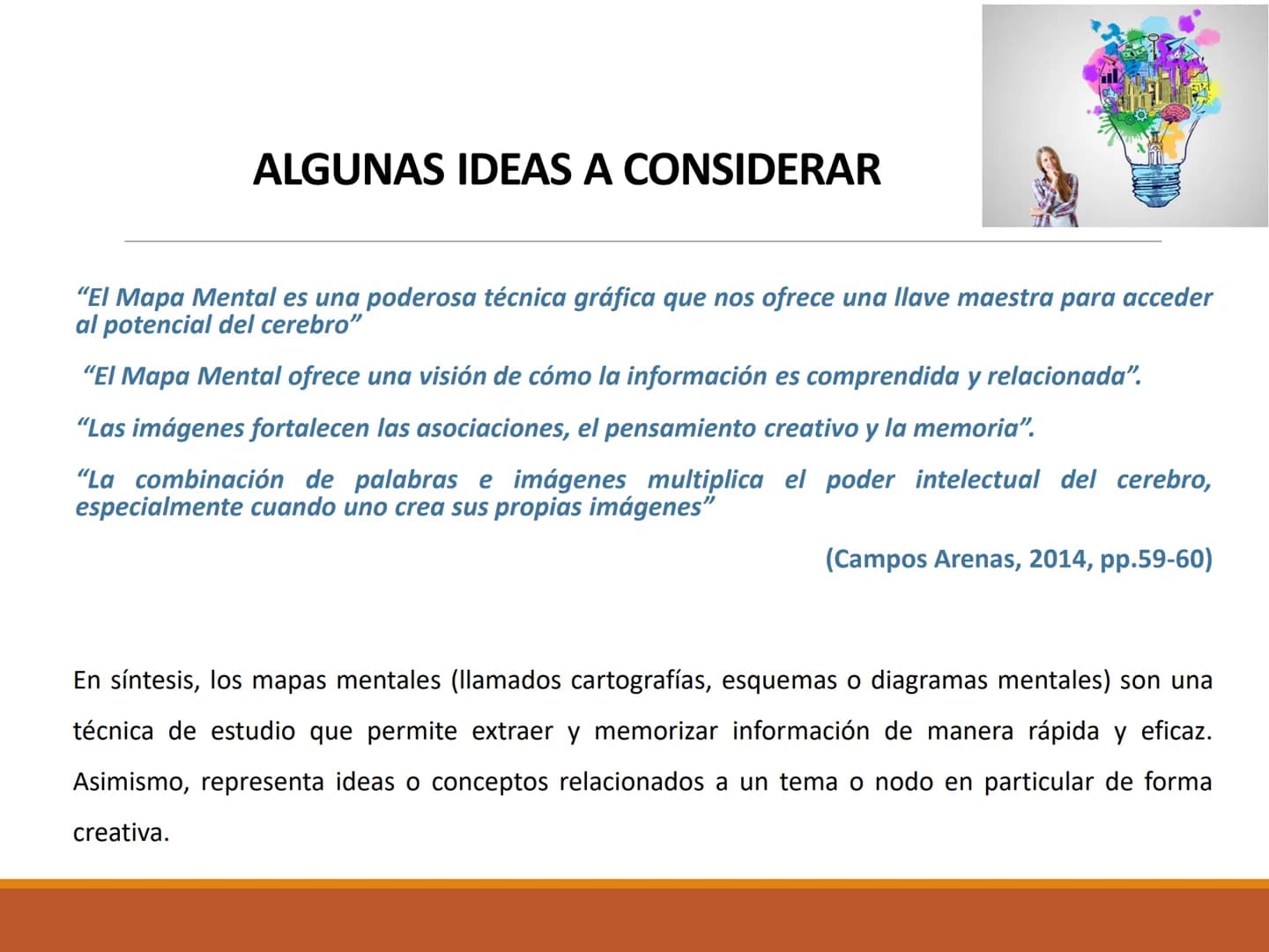 # El MAPA MENTAL # OBJETIVO DE APRENDIZAJE
Reconoce la importancia del mapa mental como una técnica
de estudio que favorece el desarrollo d