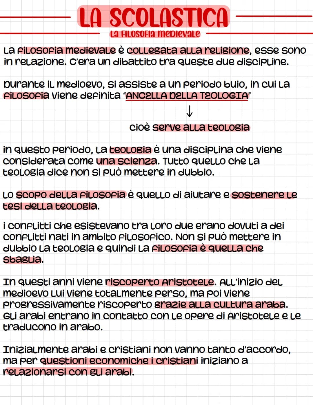 # LA SCOLASTICA
La Filosofia medievale
LA FILOSOFia medievale è COLLegata alla religione, esse sono
in relazione. c'era un dibattito tra qu