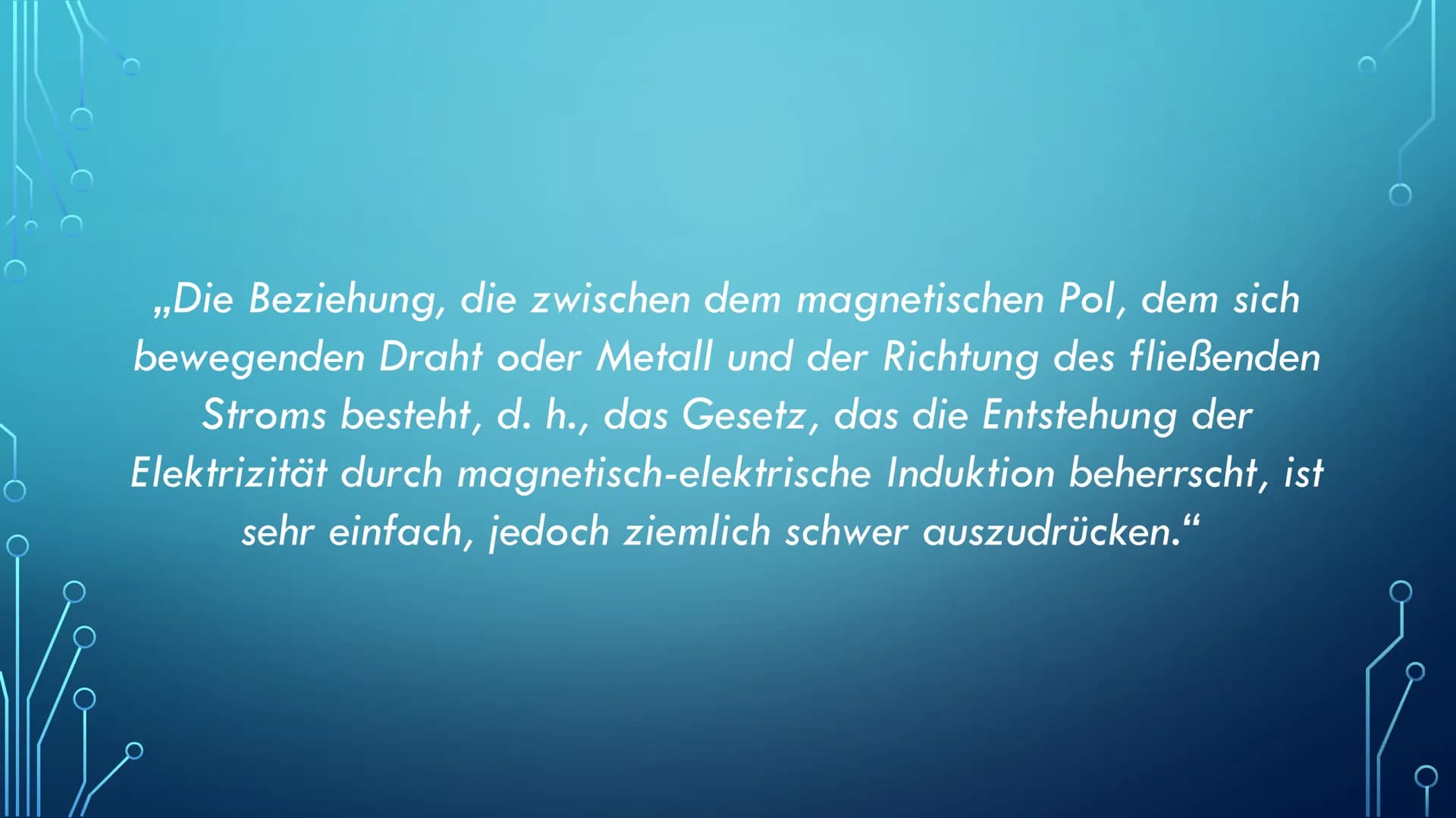 # ELEKTROMAGNETISCHE
## INDUKTION
VON NISANUR KÜTÜK & RAWAN EMAD INHALTSVERZEICHNIS
• Was ist elektromagnetische Induktion?
• Die Entdecke