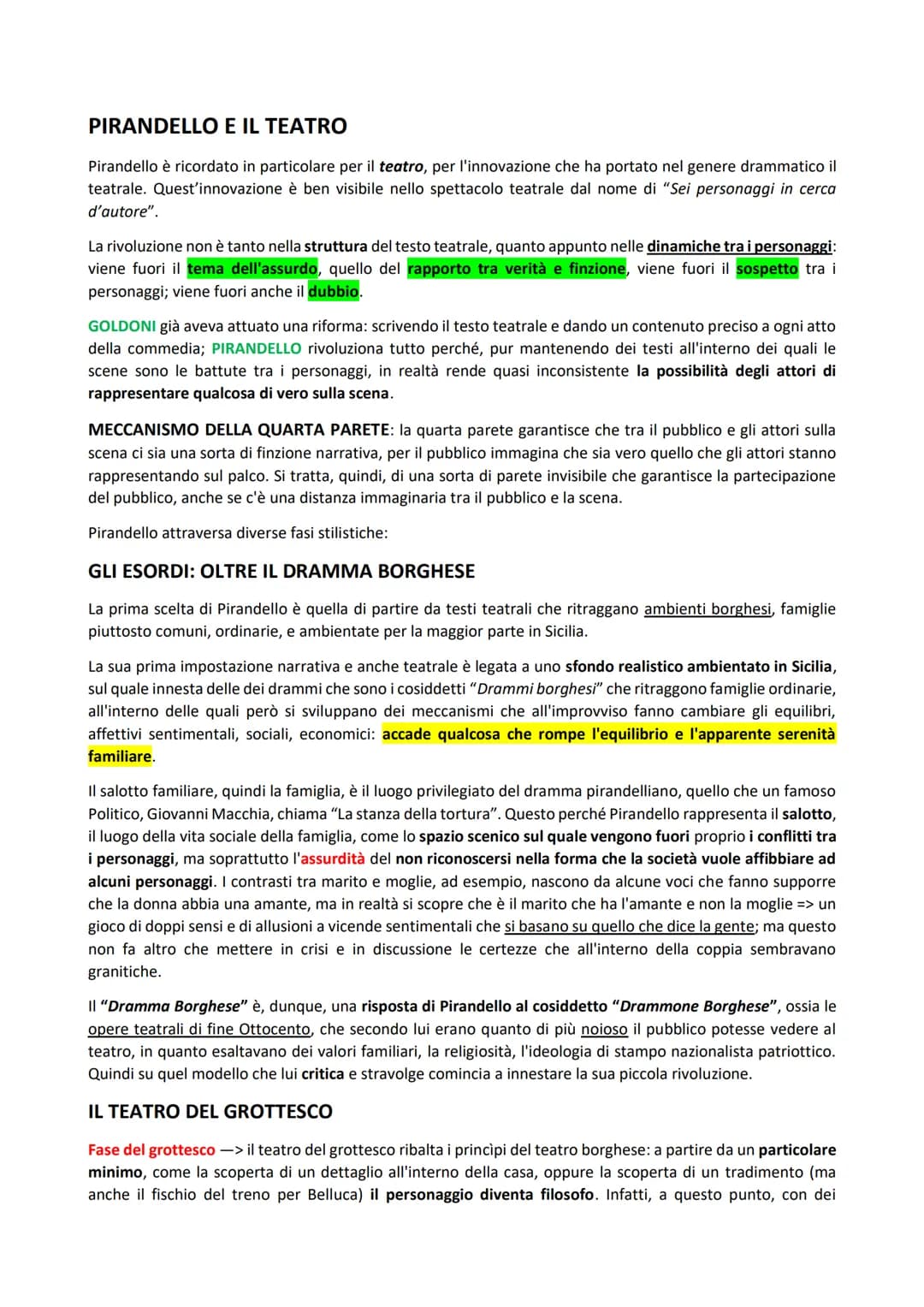 # PIRANDELLO E IL TEATRO
Pirandello è ricordato in particolare per il teatro, per l'innovazione che ha portato nel genere drammatico il
tea