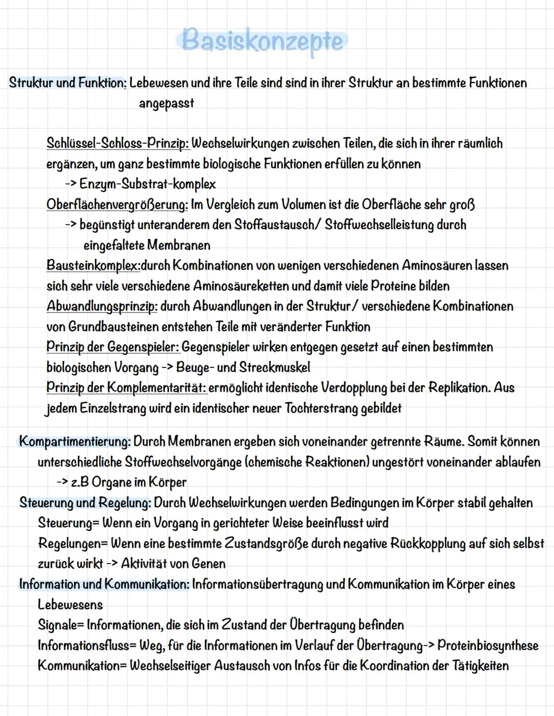 # Basiskonzepte
Struktur und Funktion: Lebewesen und ihre Teile sind sind in ihrer Struktur an bestimmte Funktionen
angepasst
Schlüssel-Sc