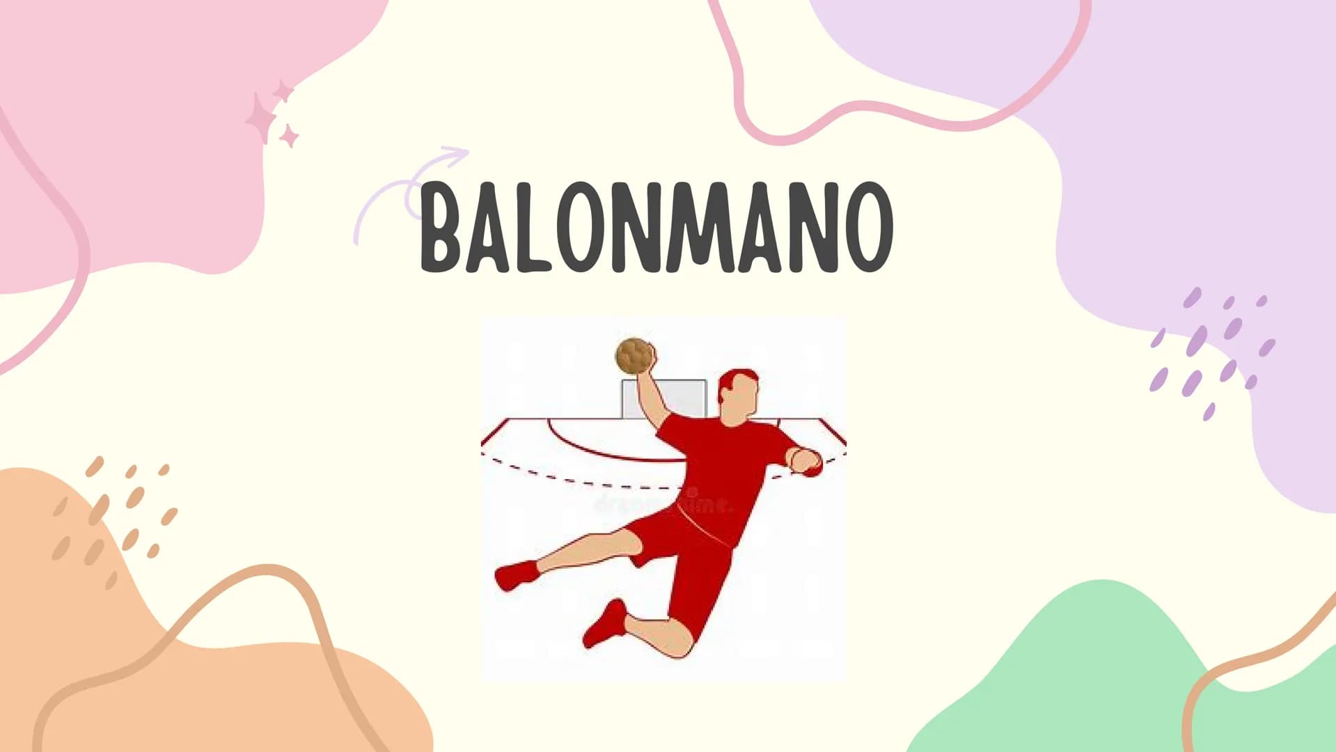 # BALONMANO # ¿Que es el balonmano?
El balonmano, es un deporte donde se
enfrentan dos equipos de 7 jugadores cada
uno y se transporta la p