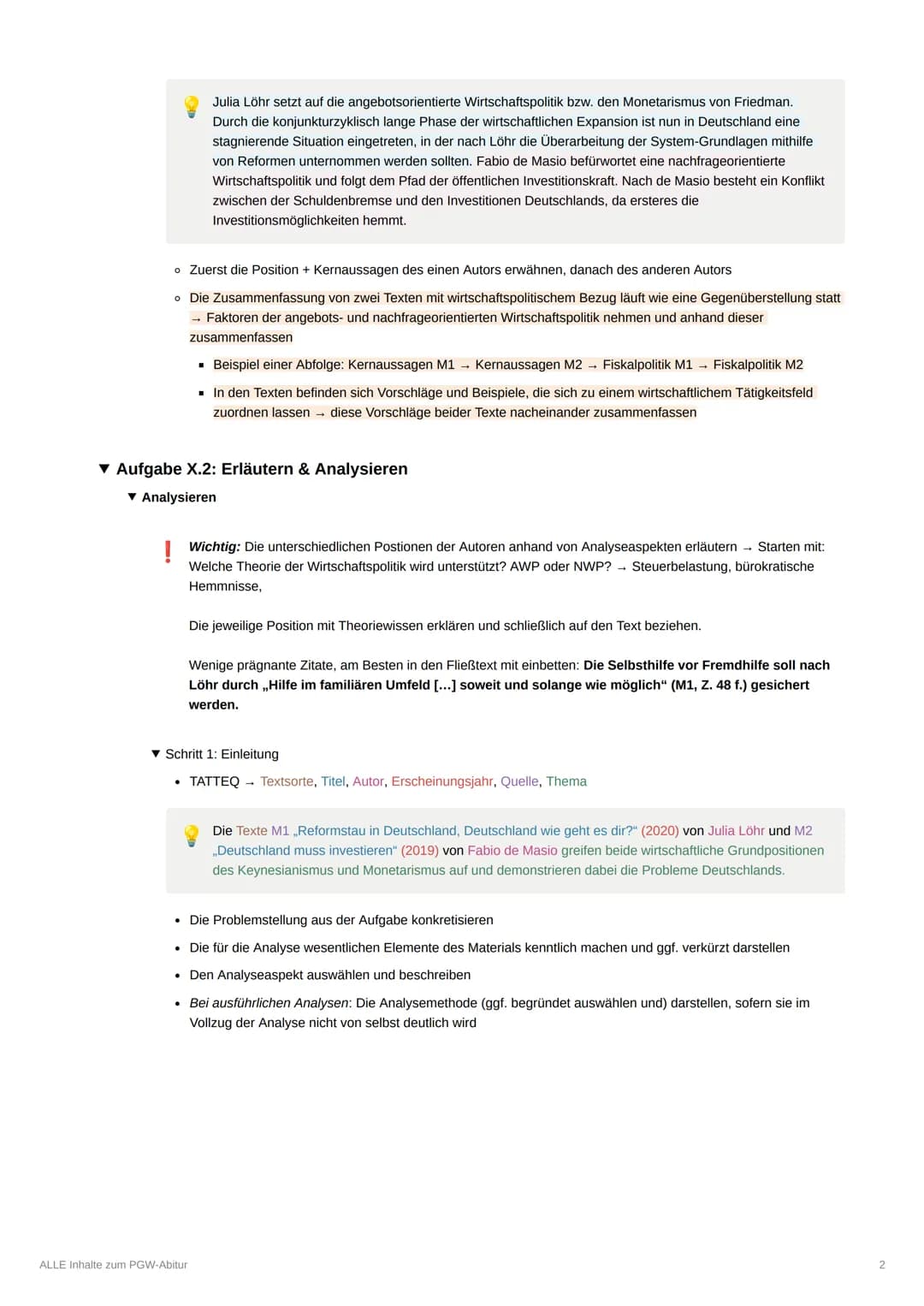 # ALLE Inhalte zum PGW-Abitur
▼ Methodik&Operatoren
Eine Gesamtaufgabe bezieht sich immer auf ein Semesterthema. Aufgabe 1 in der Abiturkl