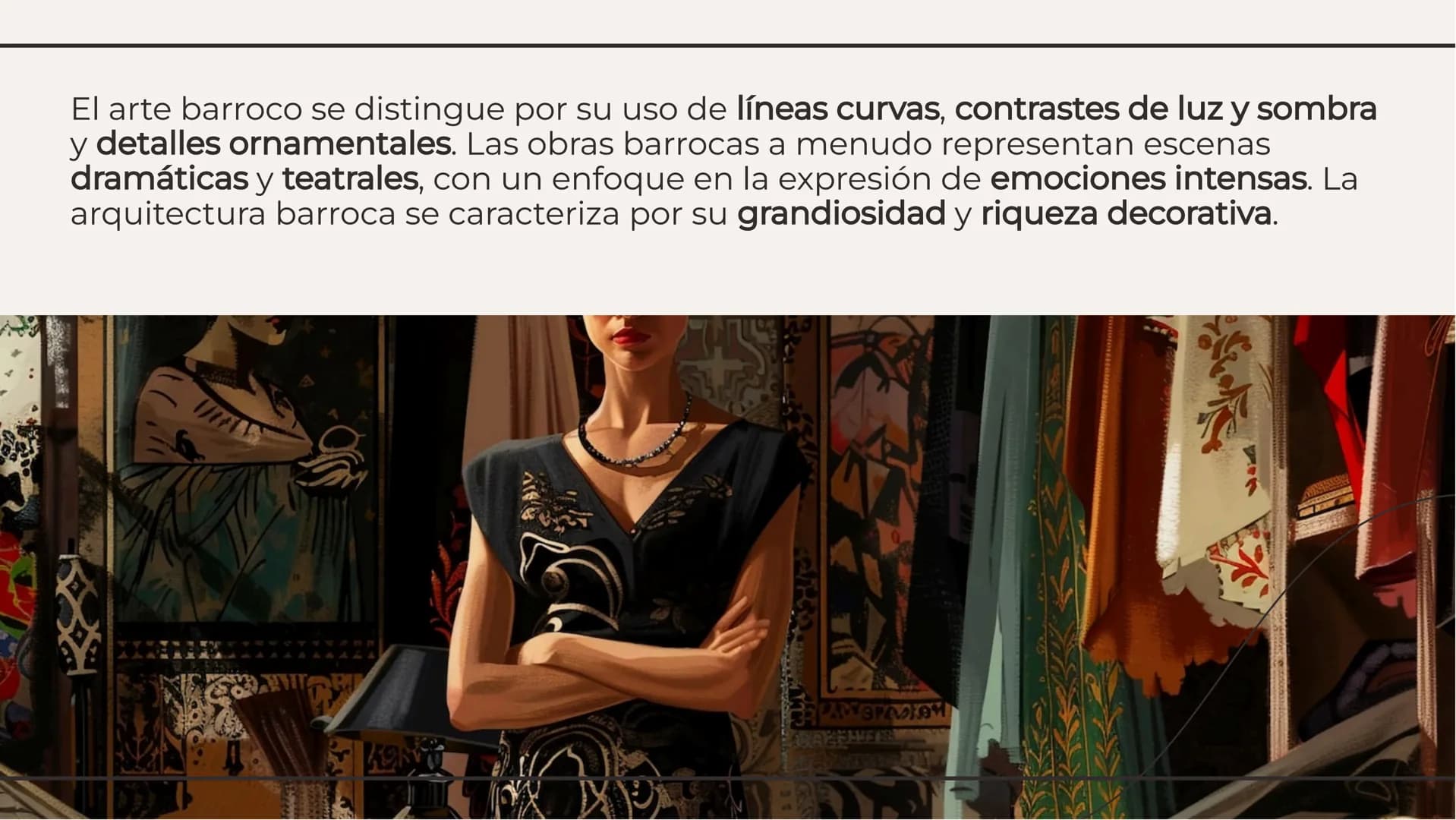# El esplendor del arte barroco: historia y explicación Introducción al arte barroco
El arte barroco es un estilo dramático y
ornamentado q