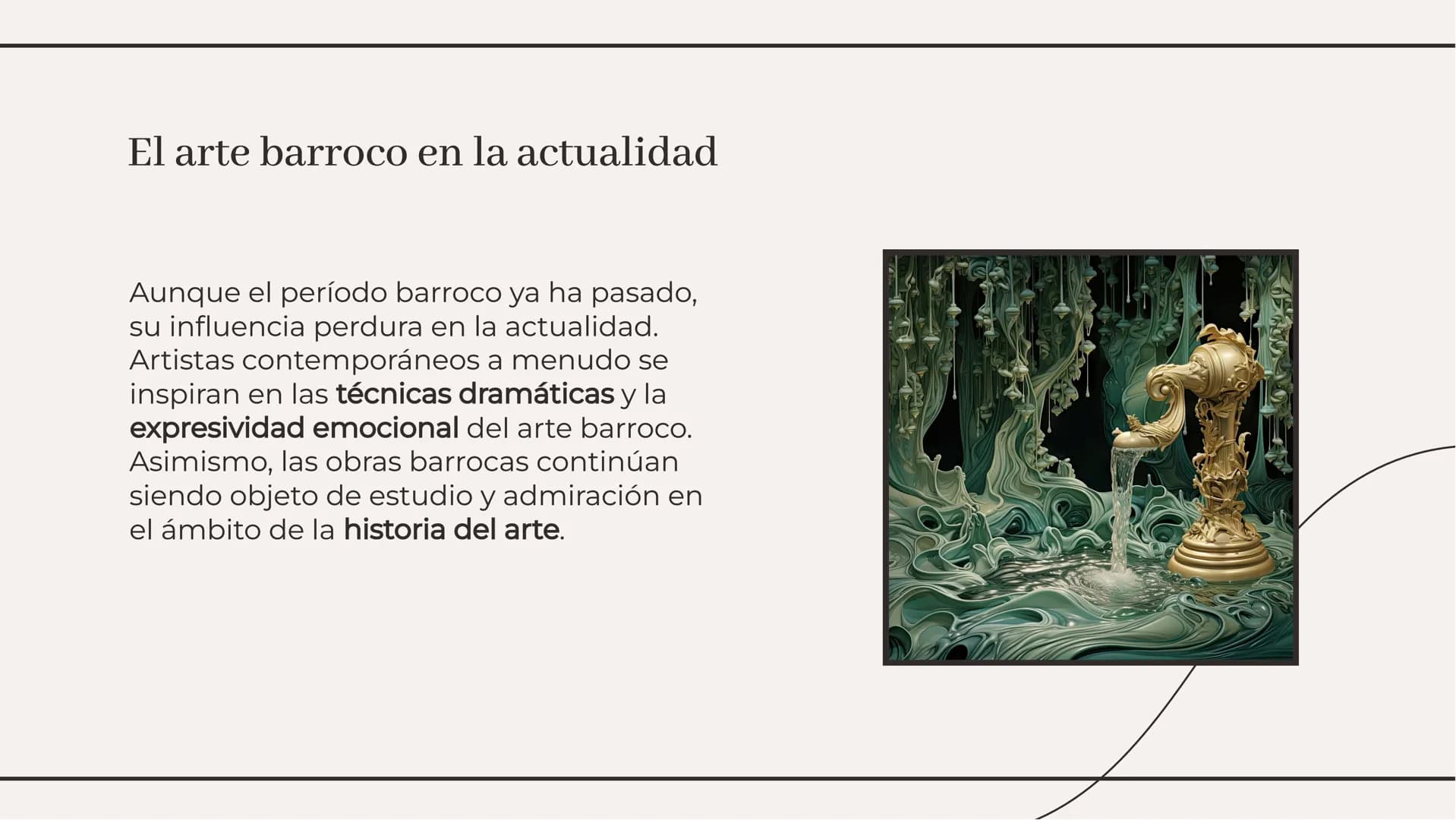 # El esplendor del arte barroco: historia y explicación Introducción al arte barroco
El arte barroco es un estilo dramático y
ornamentado q