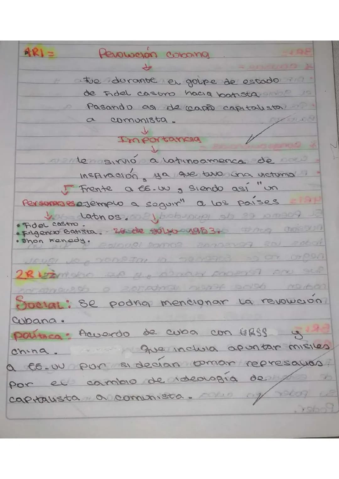 ARI =
Pevowción cobang
tue durante el golpe de estado タイロ
de Fidel castro hacia batista sidor JS
Pasando asi de card capitalista
a comunist