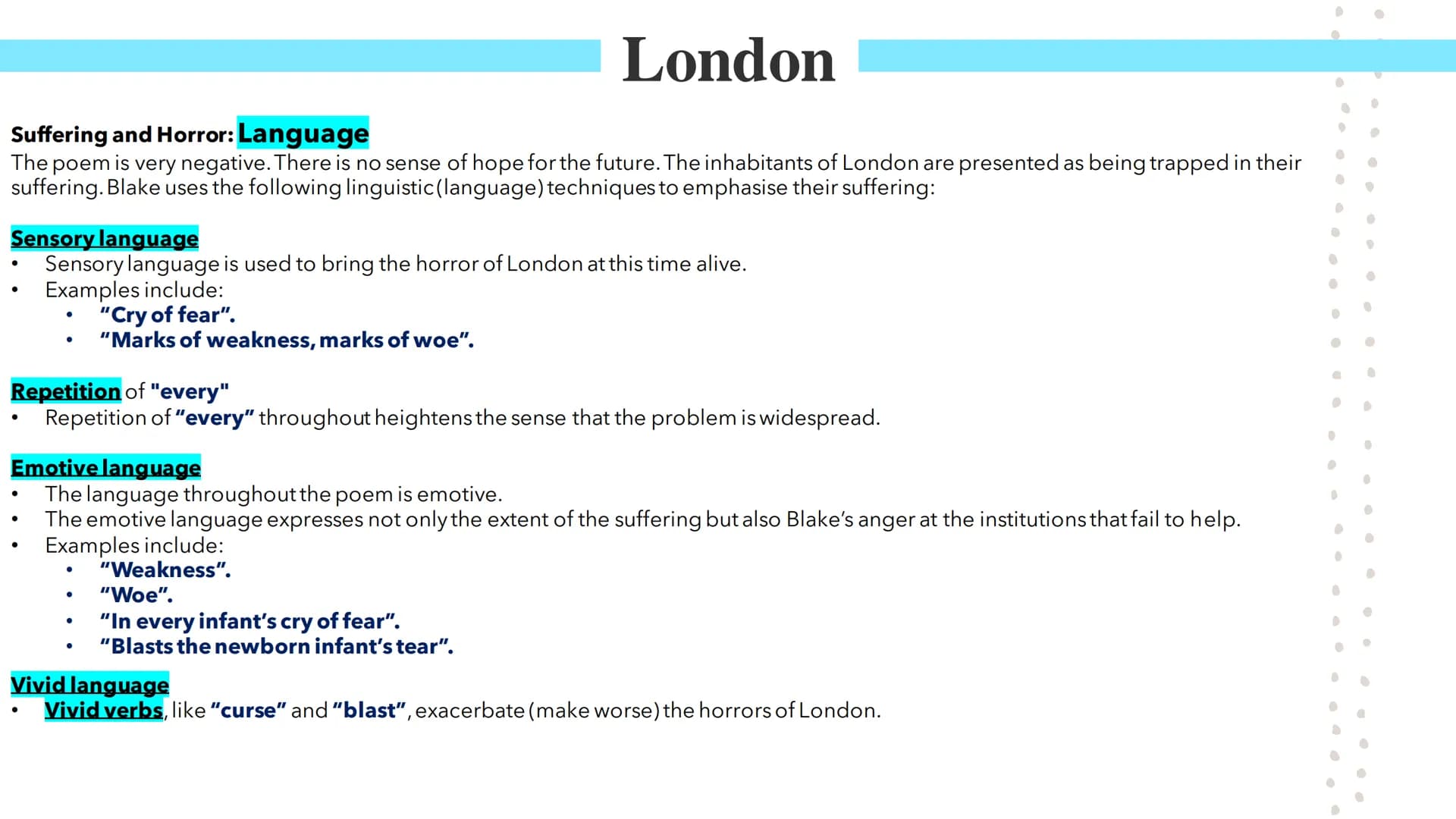 # London
Poetry GCSEs # London
William Blake's London describes a narrator's experience of walking through London. The poem was published a