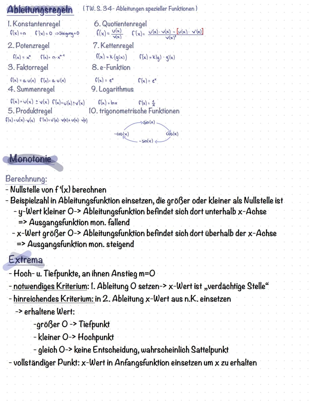 # Analysis
$x^2$
$\int x^4 + 2dx$
COS ........... Analysis
Funktionen
Funktion:-jedem x-Element (innerhalb Definitionsbereich) kann ein