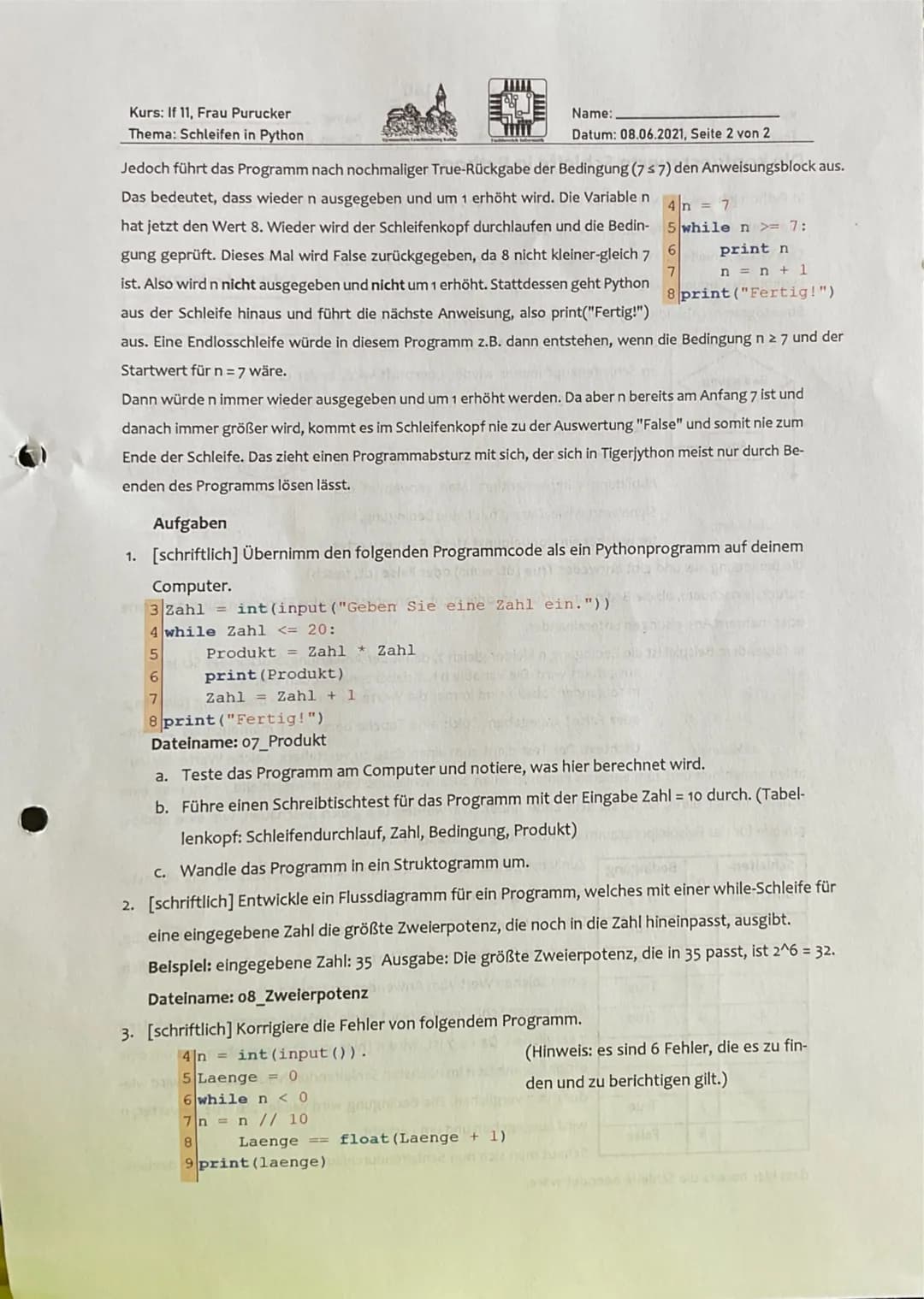 Programmieren # Die Tätigkeit „Programmieren"
- aus Sicht des EVA-Prinzips: Eine Rechenanlage bzw. Ein Computer ist ein
Informationsverarbe