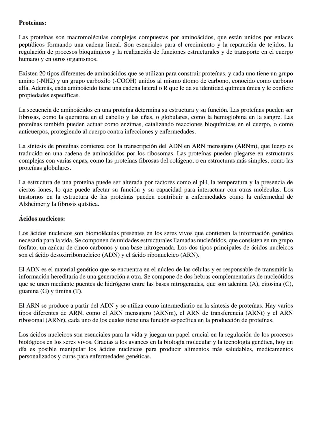 # BIOMOLÉCULAS
Las biomoléculas son moléculas orgánicas presentes en los seres vivos, que cumplen diversas funciones en
los procesos biológ