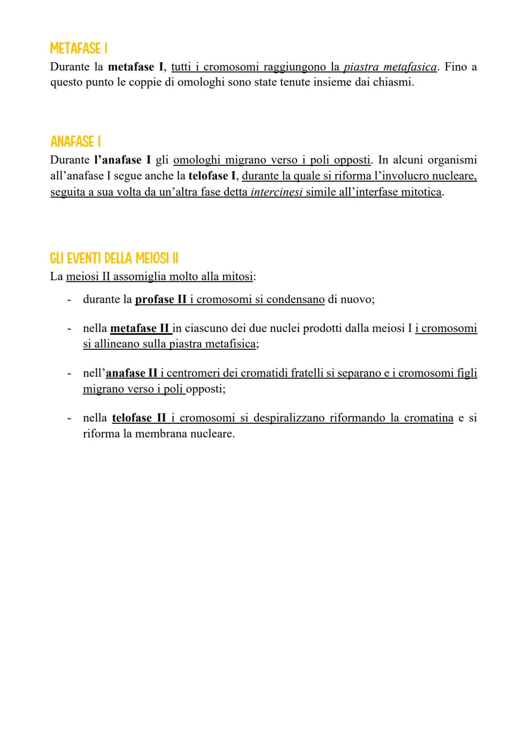 LA MEIOSI
TIPI DI CORREDO CROMOSOMICO
La cellula con corredo cromosomico diploide (2n), come le cellule somatiche umane,
si differenziano