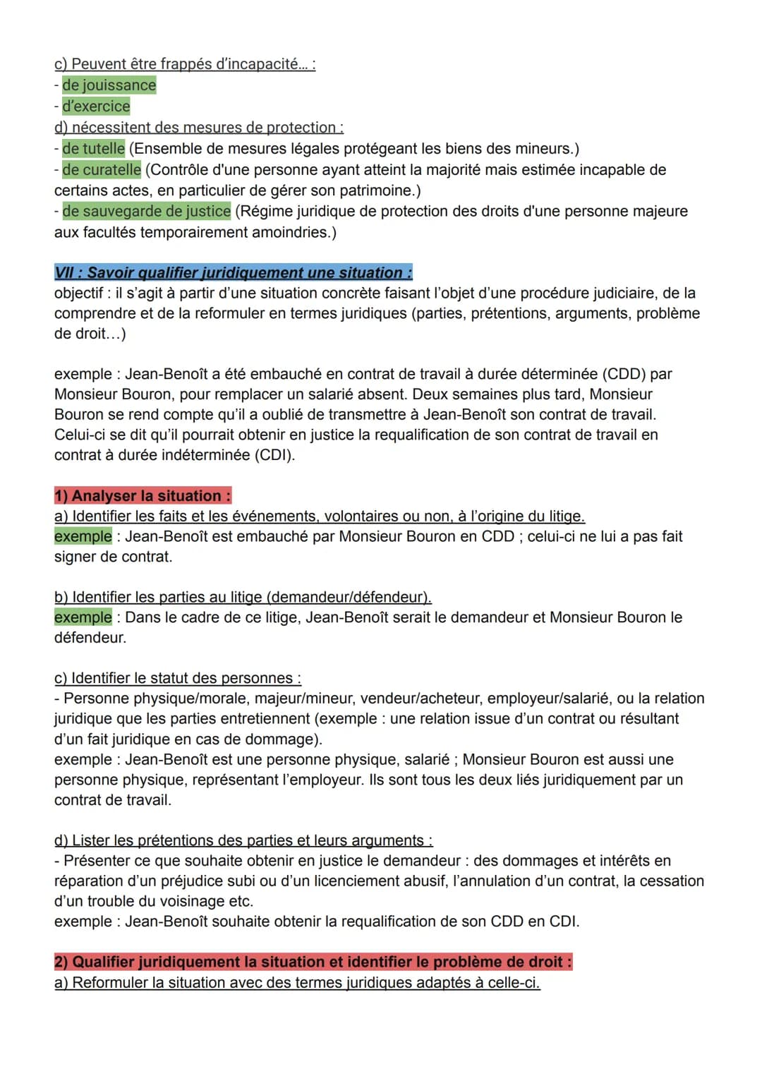 # Synthèse cours d'introduction au droit :
1: Qu'est-ce que le droit et que permet-il?
1) Principes du droit :
- Le droit peut sanctionne
