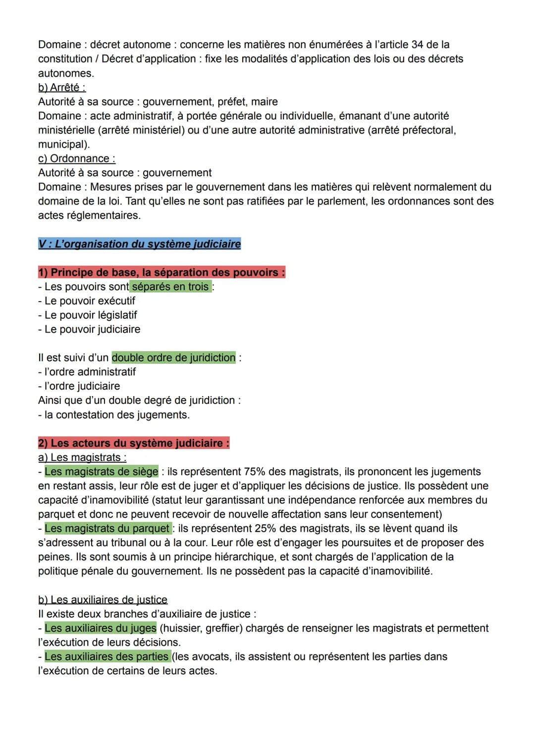 # Synthèse cours d'introduction au droit :
1: Qu'est-ce que le droit et que permet-il?
1) Principes du droit :
- Le droit peut sanctionne