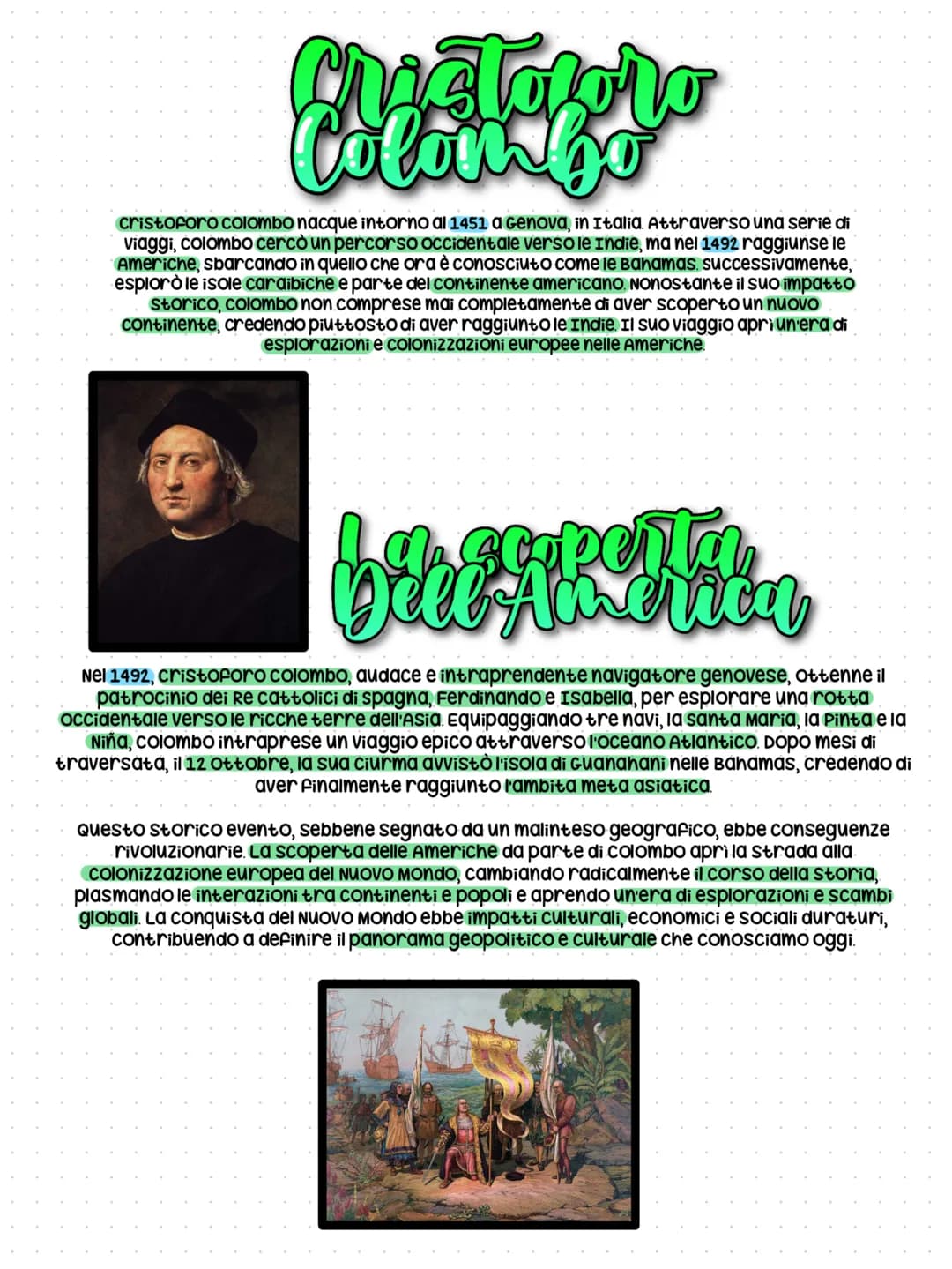 # lomgo
cristoforo colombo nacque intorno al 1451 a Genova, in Italia. Attraverso una serie di
viaggi, colombo cercò un percorso occidental