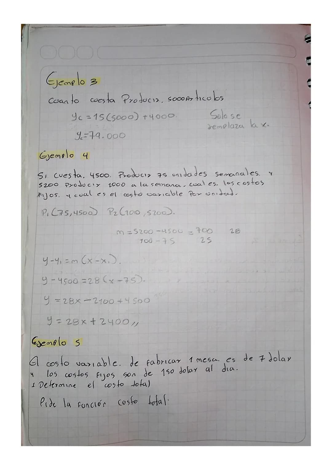 05 04 24
Aplicación de la Ecuación lineal
modelos de costo lineal.
En la producción de cualquier bien por una
empresa intexuienen z tipos