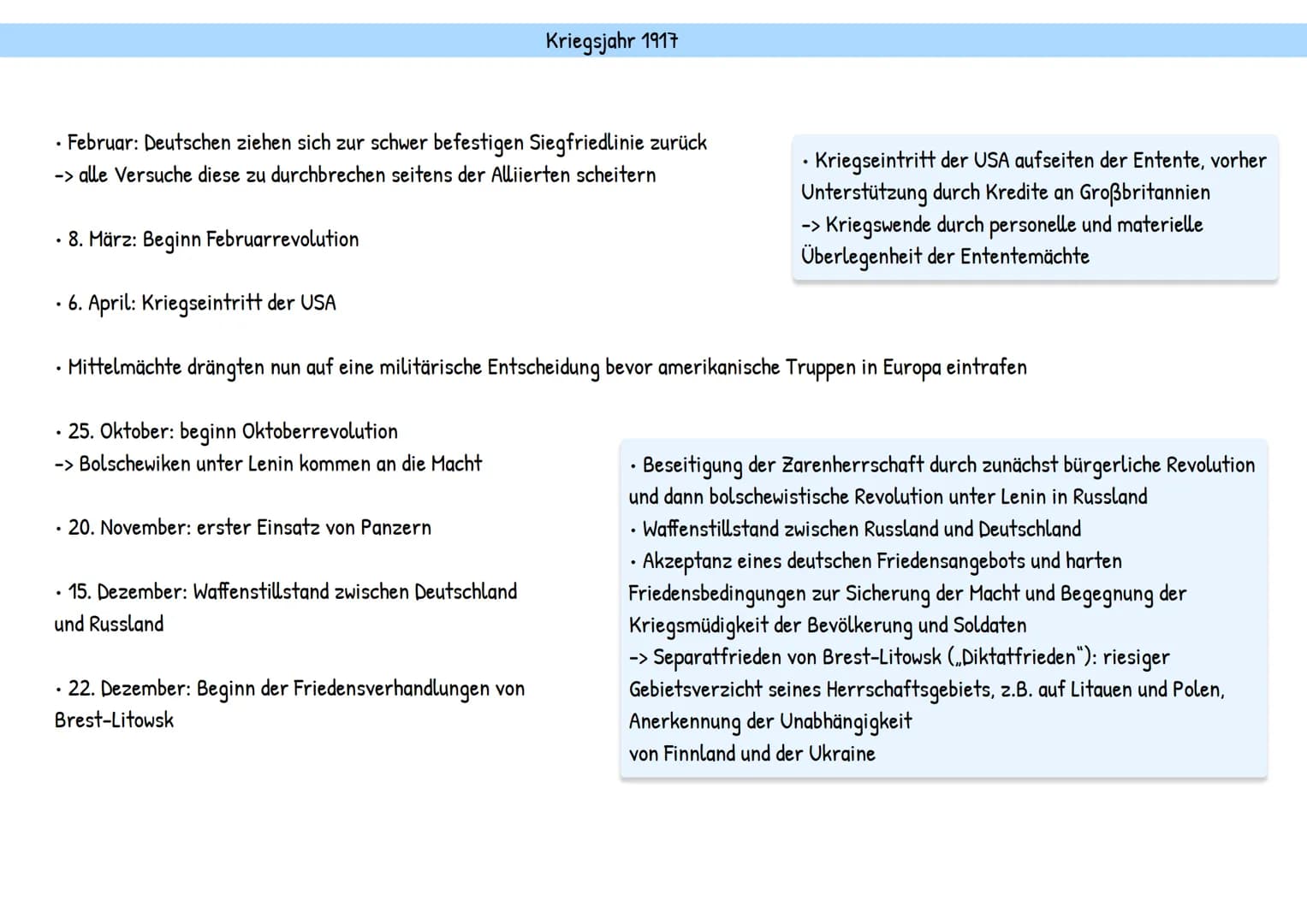Merkmale
* moderner Krieg: Industrialisierung, Technisierung
-> veränderte Kriegsführung durch neue Waffen, u.a. Panzer, Maschinengewehre, L
