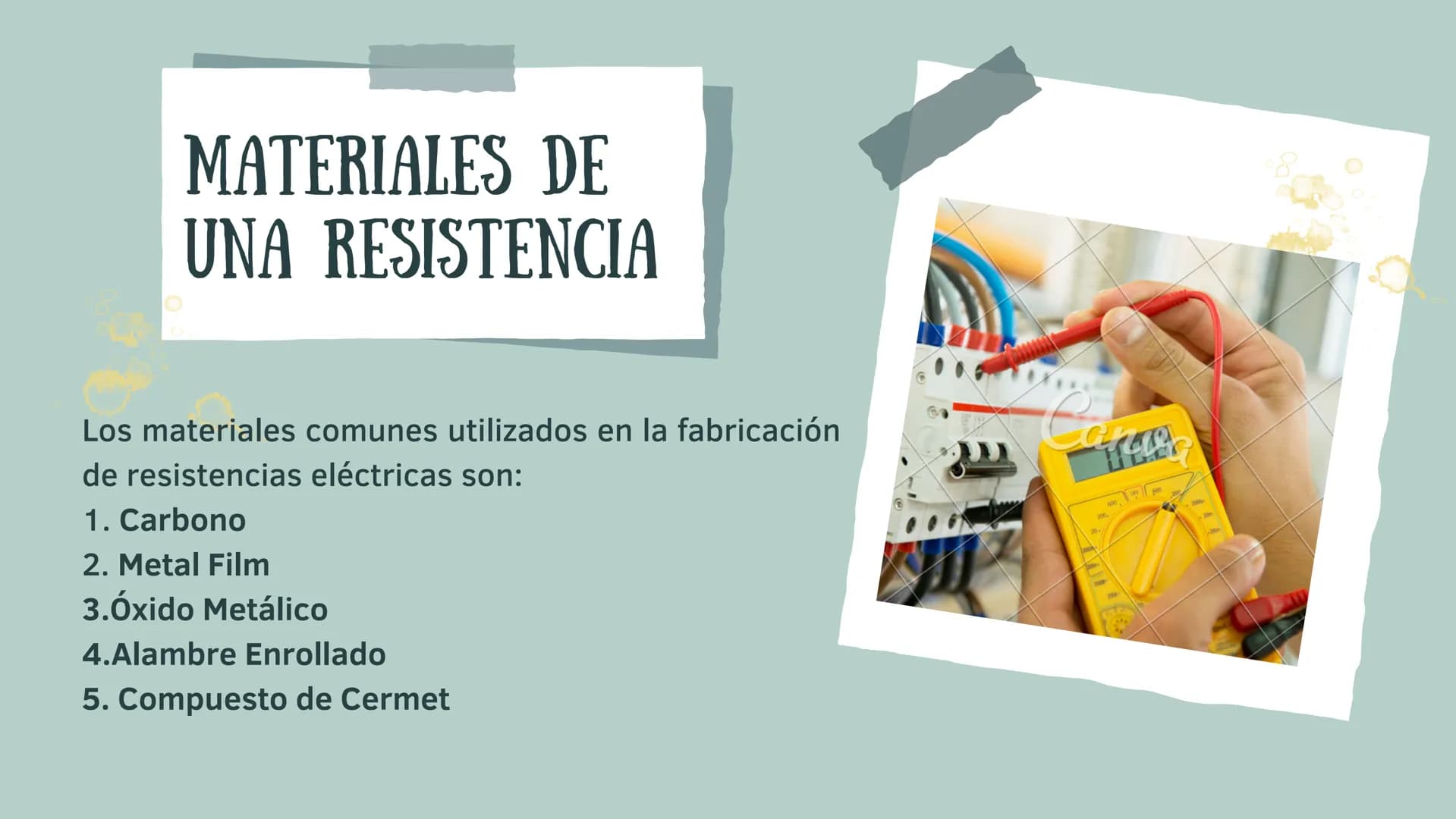 # RESISTENCIAS
POR: SOPHIE GONZÁLEZ y VALENTINA GONZÁLEZ QUE ES?
Una resistencia
eléctrica es un
dispositivo que reduce
la cantidad de
Cal