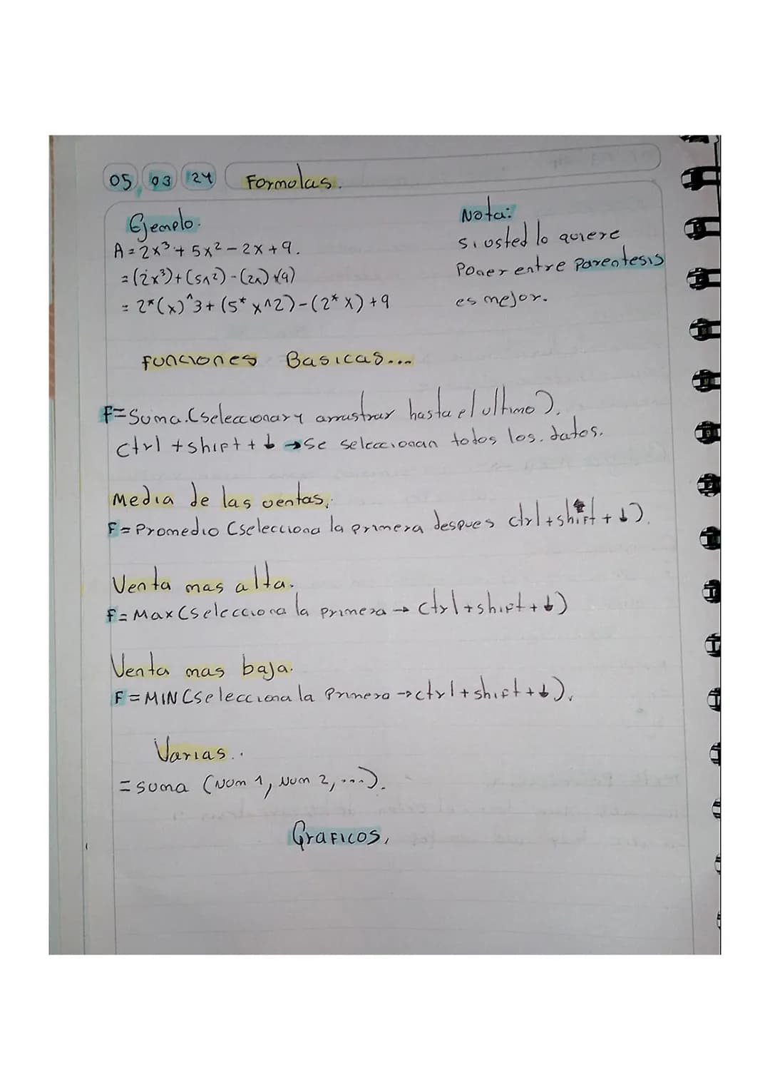 01 03 24
Tipos de operadores ca excel.
Diferencia:
Formula se otiliza cos operaciones aritmetricos mientras
FORCLOGes son Pormulas predeter