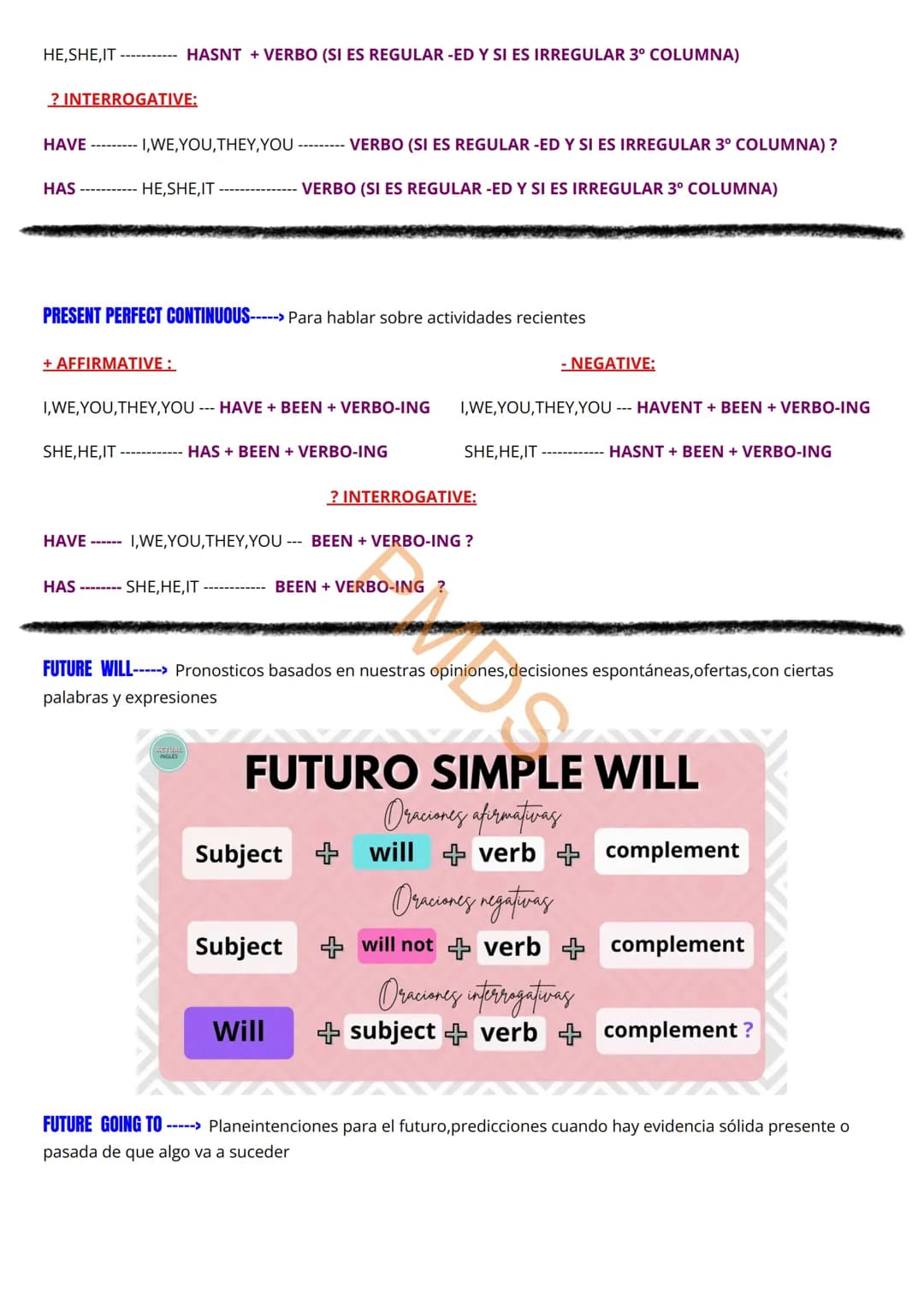 TIEMPOS EN INGLÉS
PAST SIMPLE -----> Acciones en concreto en el pasado (en el momento)
+ AFFIRMATIVE:
I,WE, YOU, HE, SHE, IT, THEY, YOU-----