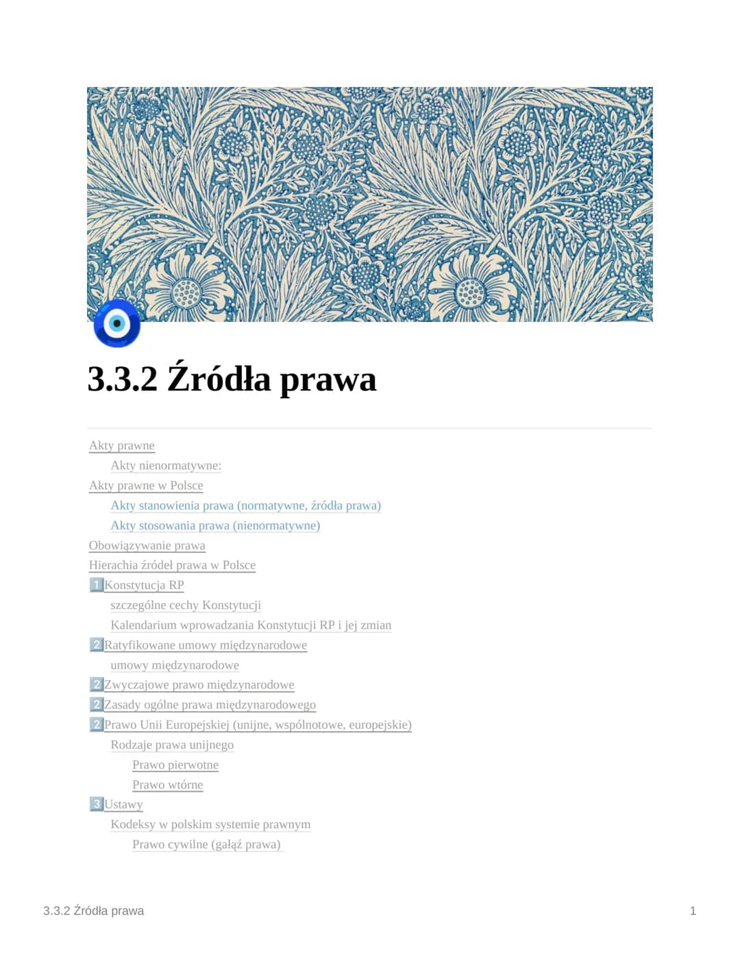 3.3.2 Źródła prawa
Akty prawne
Akty nienormatywne:
Akty prawne w Polsce
Akty stanowienia prawa (normatywne, źródła prawa)
Akty stosowania