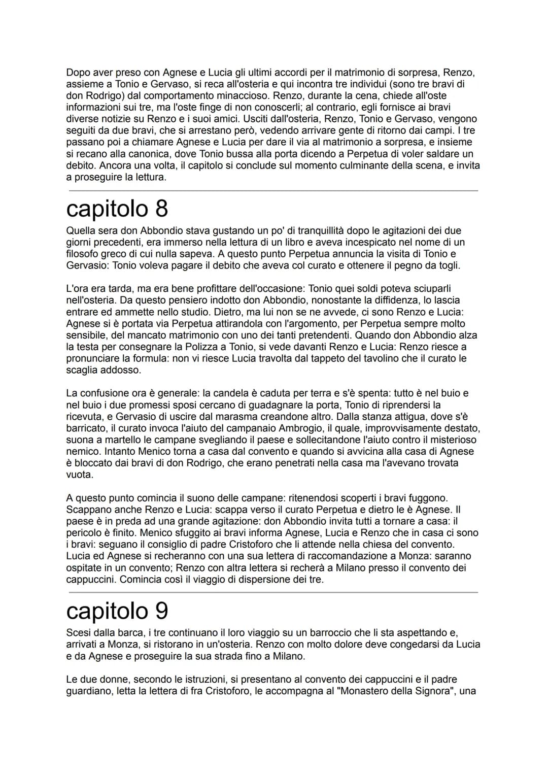 capitolo 1
II racconto della vicenda da cui prende le mosse il romanzo | Promessi Sposi di Alessandro
Manzoni comincia con un'ampia visione