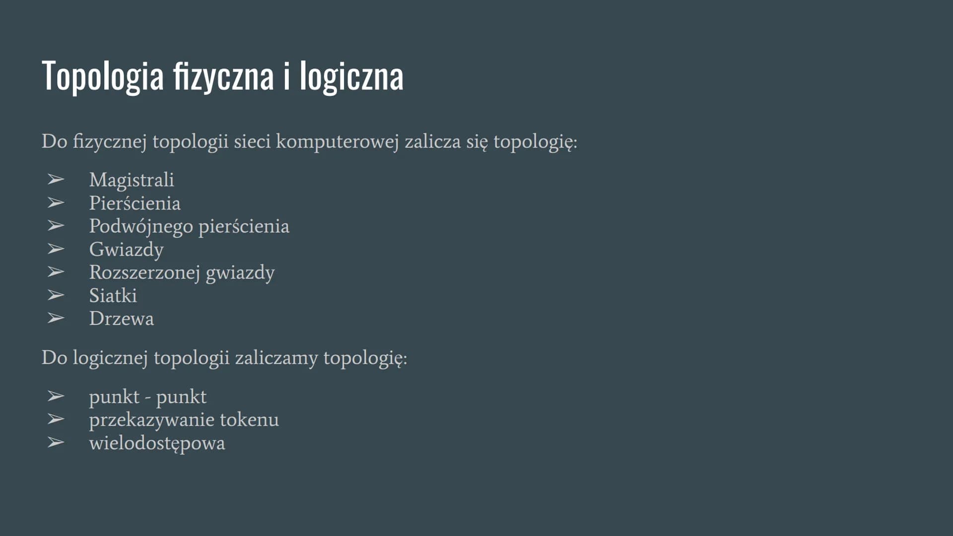 # Topologia sieci komputerowej
... # Co to jest topologia sieci komputerowej?
Topologia sieci jest schematycznym opisem układu fizycznych