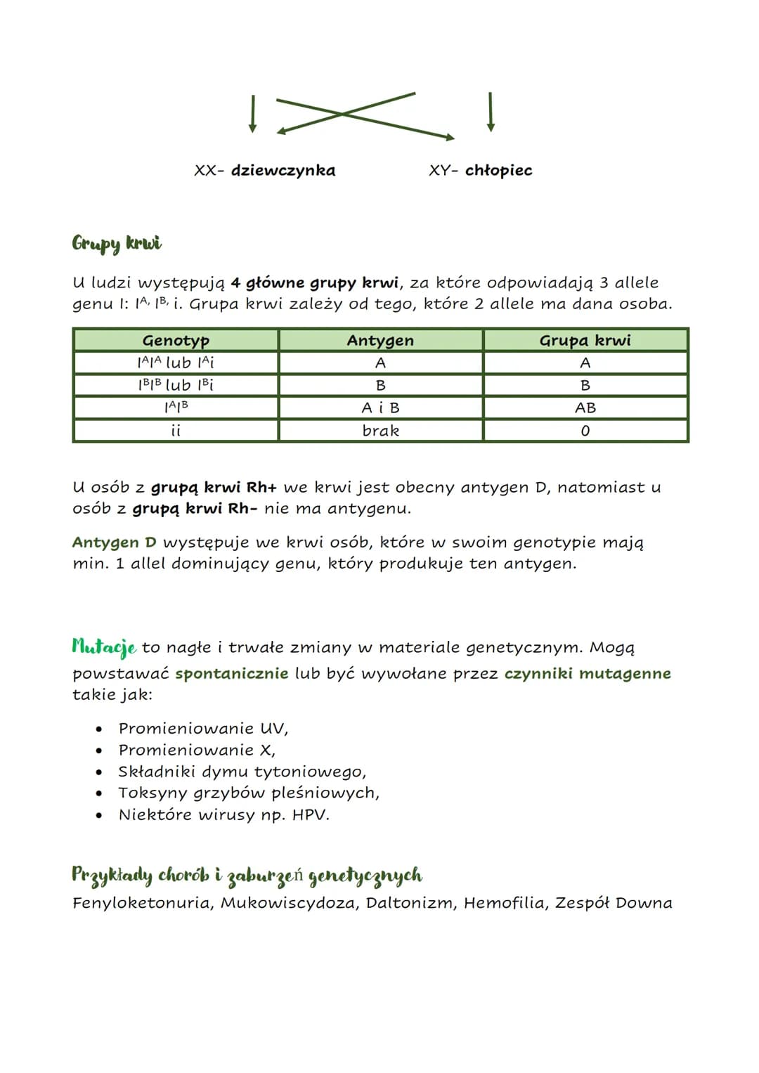 # Biologia klasa 8
TEMAT: Genetyka- podsumowanie.
Genetyka to nauka zajmująca się dziedziczeniem cech i zmiennością
organizmów.
## Cechy