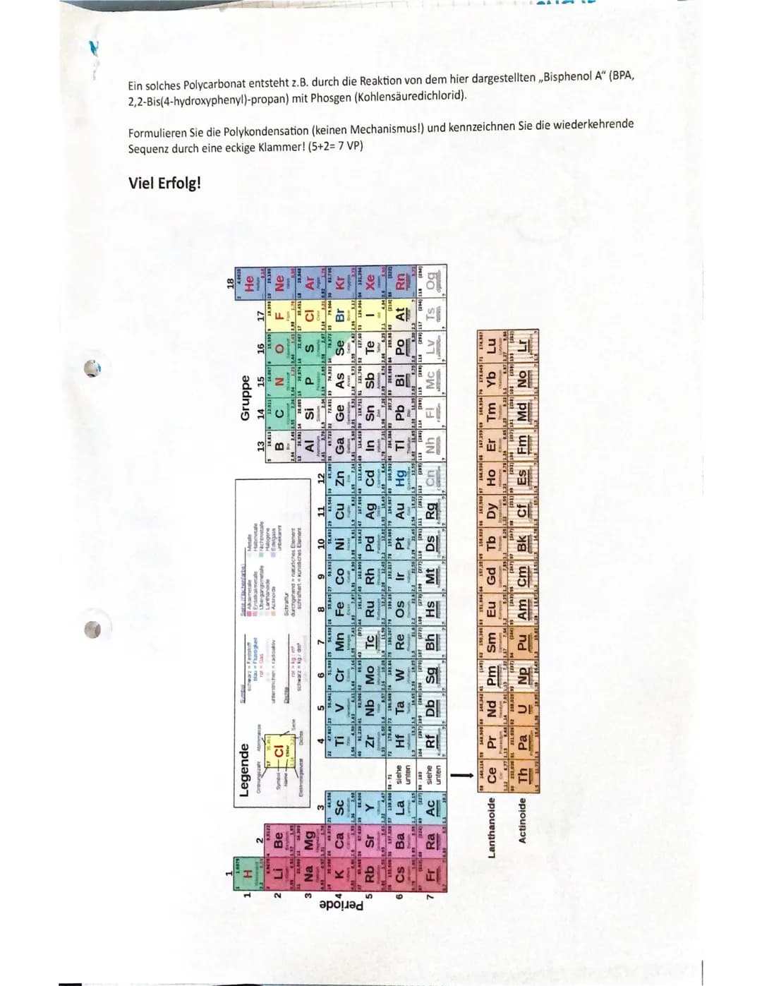 Leistungskurs Chemie
4. Kurshalbjahr
Klausur/12.2
Name:
erreichbare PZ: 60
Organische Chemie
Datum: 21. Mai 2021
erreichte PZ: 49
81,7%
Synt