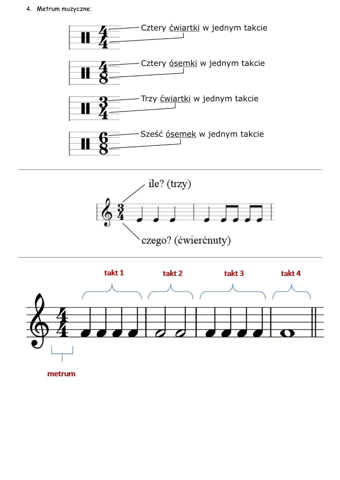 # Muzyka
1. Gama jest to 8 dźwięków kolejno po sobie następujących, przy czym 8 jest powtórzeniem 1.
do
re
mi
fa
sol
la
si
do
c