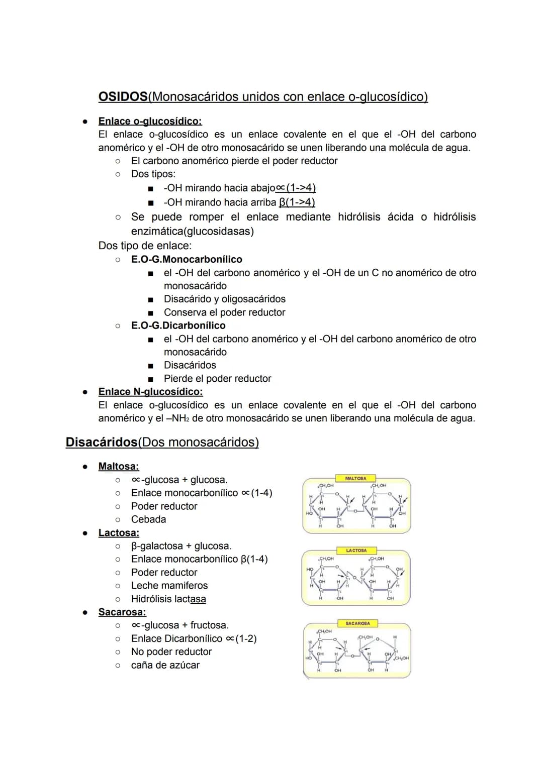 # TEMA 2 GLÚCIDOS
* C, H, O -> (CH2O)n
* Polihidroxialdehído o Polihidroxicetona
Monosacáridos
* Características de los monosacárid