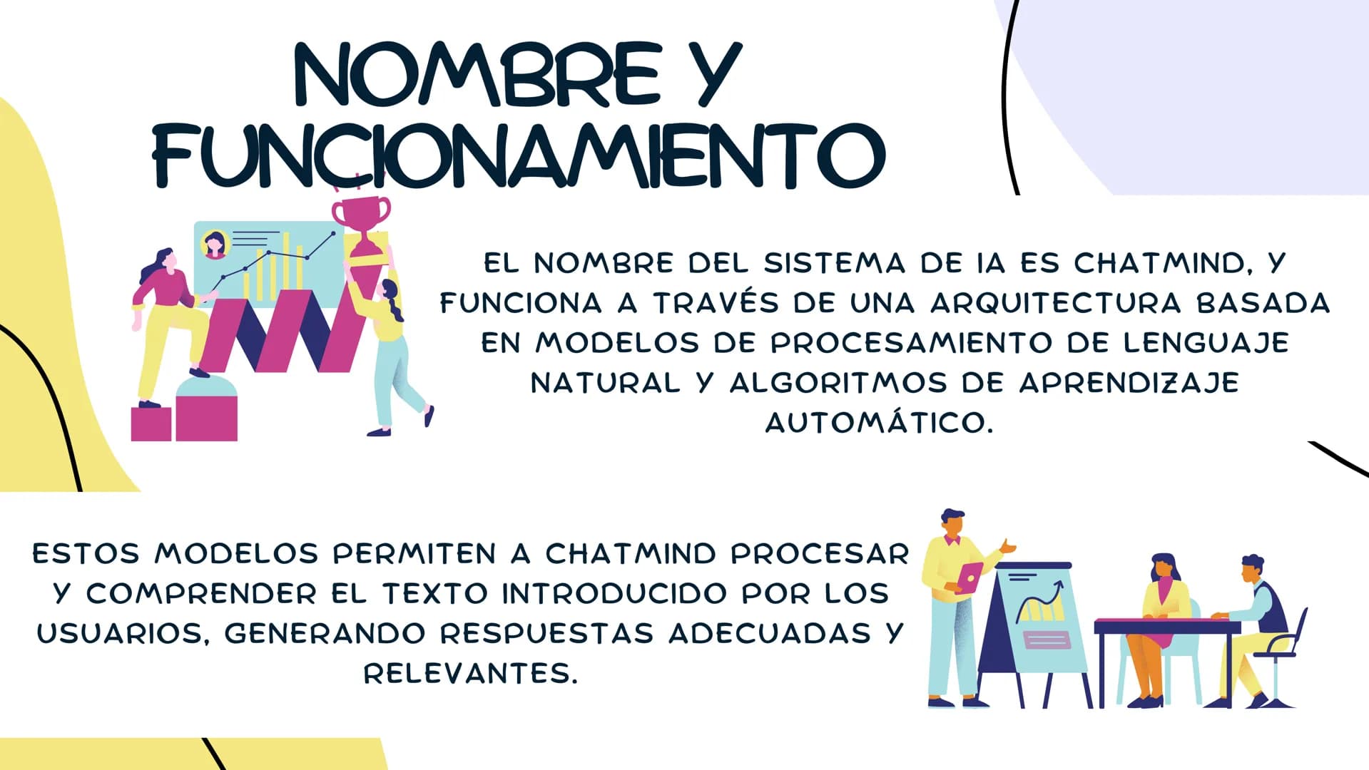 INTELIGENCIA ARTIFICIAL
CHATMIND # ÍNDICE
INTRODUCCIÓN
NOMBRE Y
FUNCIONAMIENTO
¿CÓMO SE USA?
OBJETIVO DE LA ΙΑ
CONCLUSIÓN # INTRODUCCIÓ