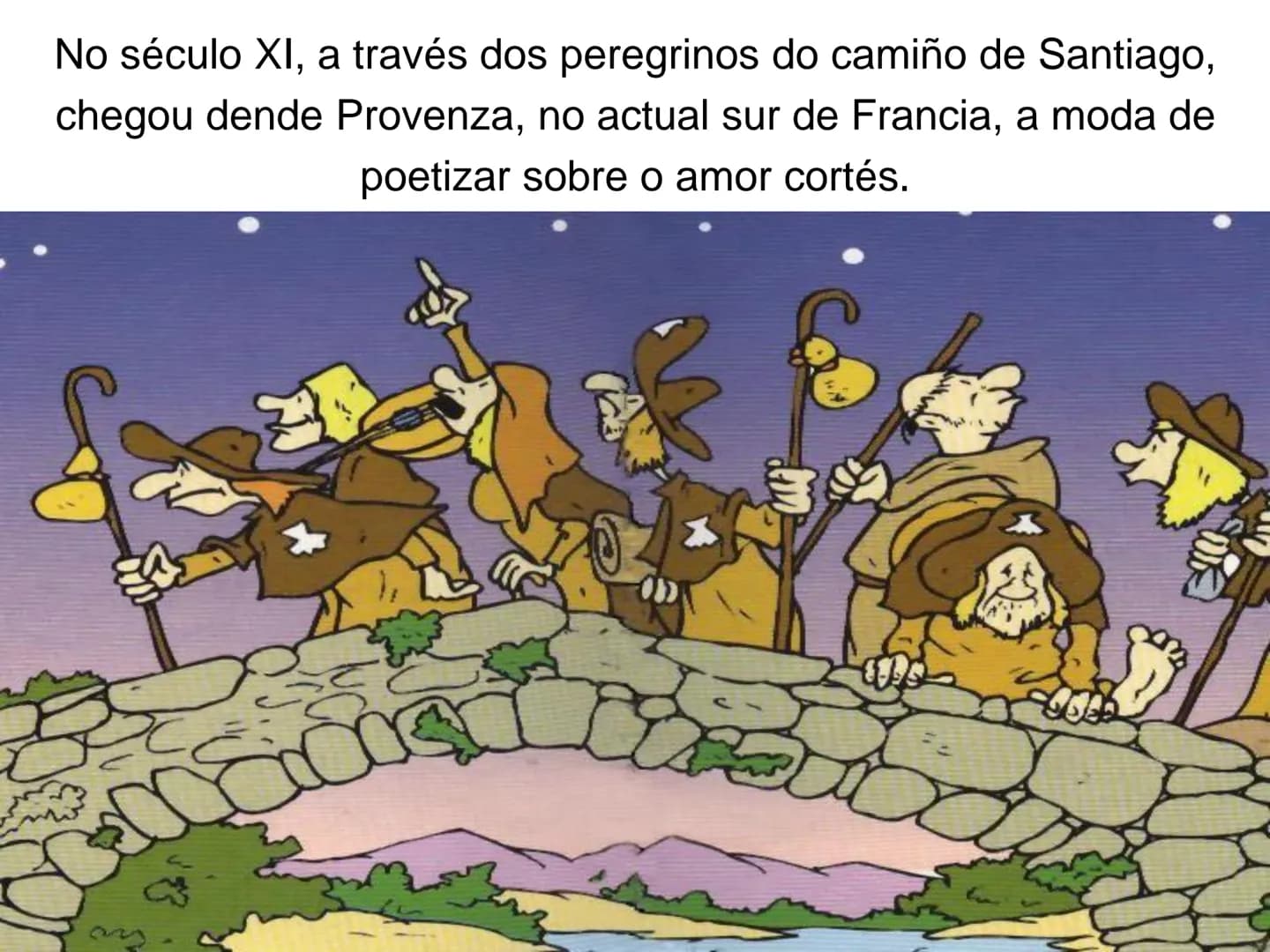 Lirica medieval. Lirica profana. # Cantiga de Amigo
## Lírica Galaico-Portuguesa
### (Pedro Gonçalvez de Portocarreiro) No século XI, a trav