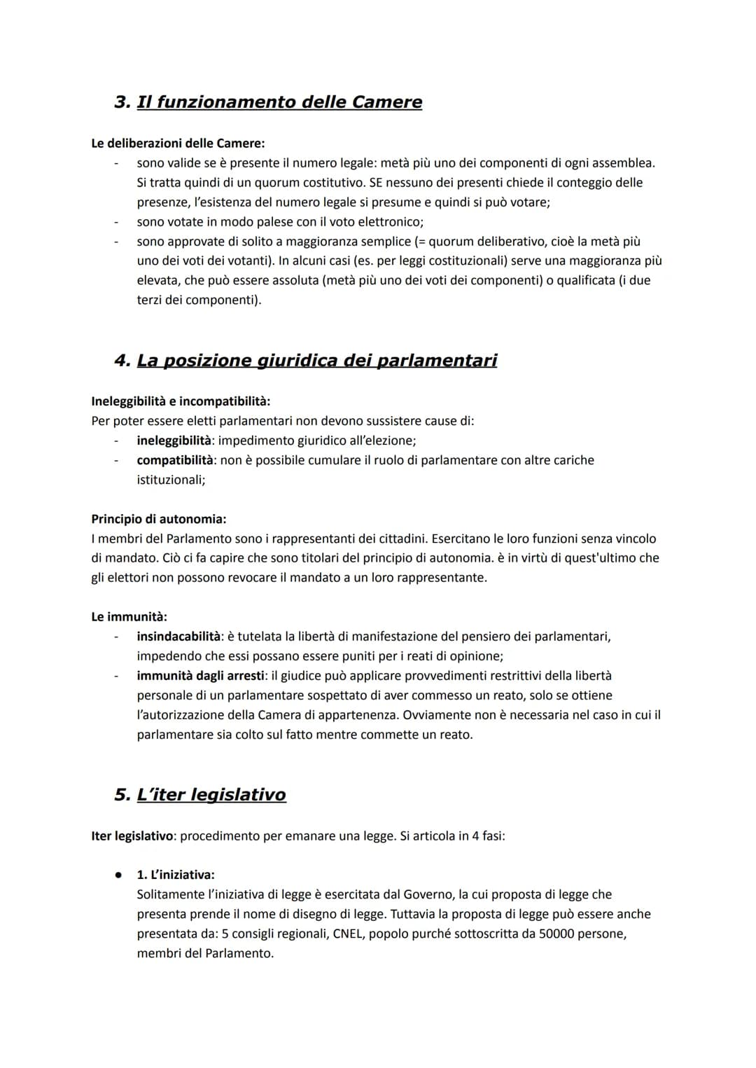 # LA FUNZIONE LEGISLATIVA: IL PARLAMENTO
1. La composizione del Parlamento
Parlamento: organo costituzionale titolare del potere legislati