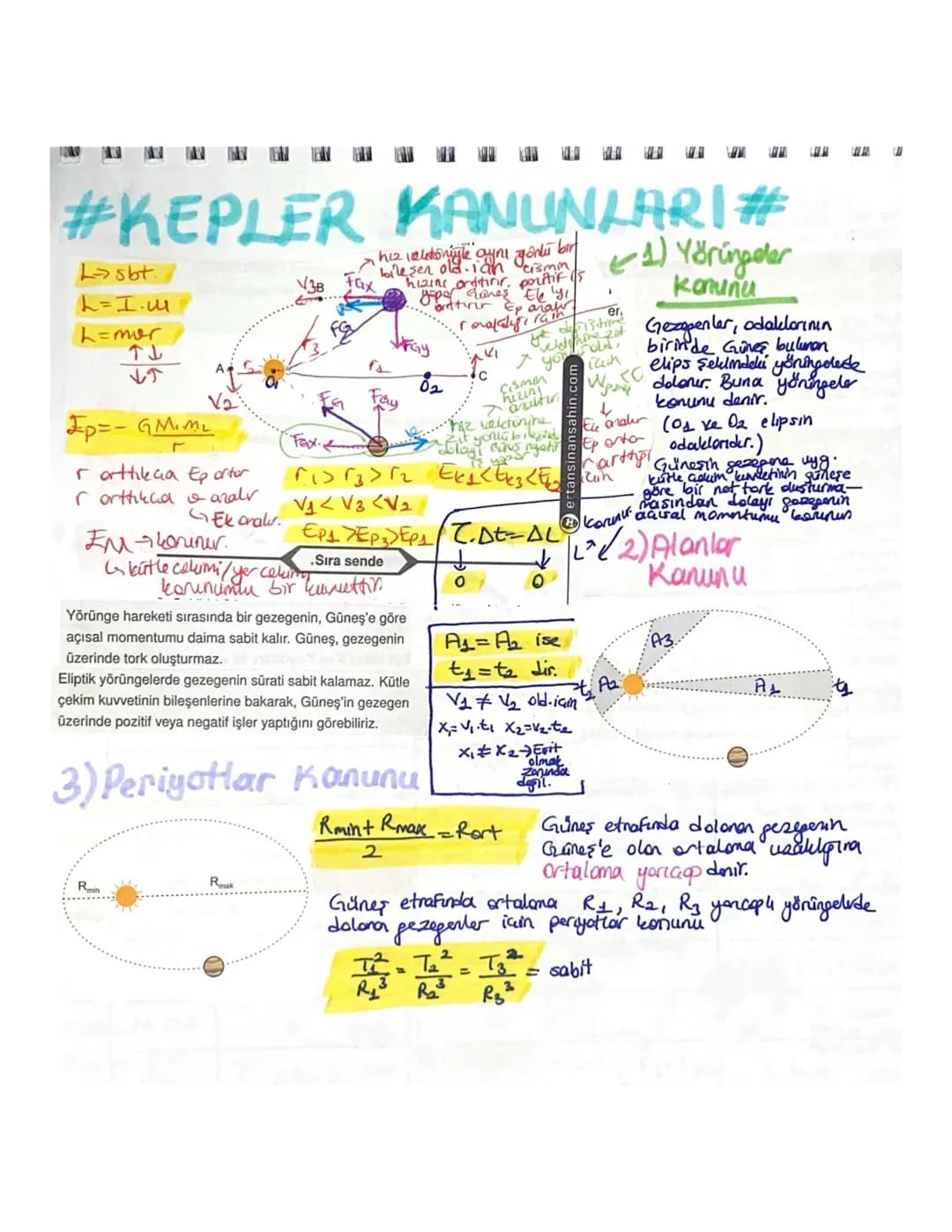 #KEPLER KANUNLARI#
sbt.
L=1.4
L=mor
↑↓
$Fp=- \frac{GM.ML}{r}$
r orttileça Ep aftor
rorttikca & analv
Ek cralw.
EM-Loniner.
hiz vektöriy