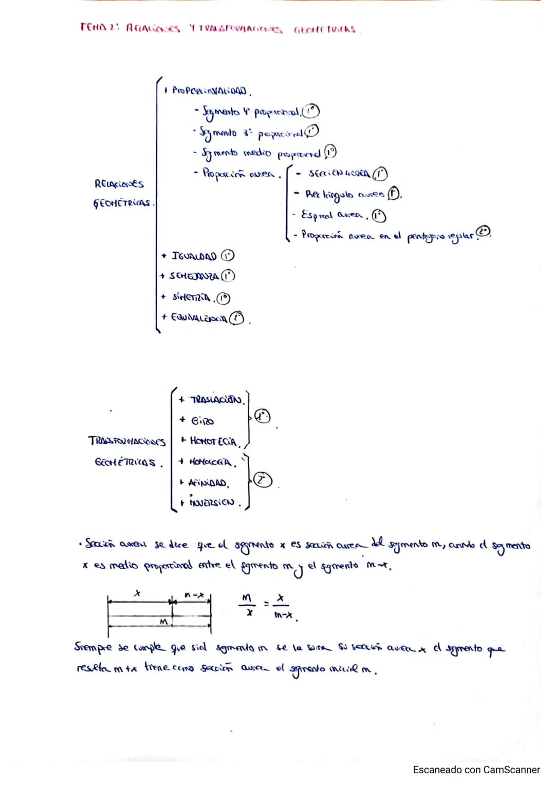 TENA 2: RELACIONES Y TRANSFORMACIONES GEOMETRICKS
RELACIONES
GEOMÉTRICAS.
+ PROPORCINVALLOAD,
-Segmento 4 proporcional
•Segmento 3 propaci