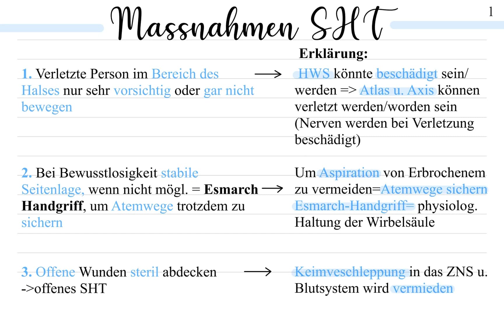 # Schädel-Hirn-trauma
Definition: -> Schädelverletzung mit Beteiligung des Gehirns, ausgelöst durch
Gewalteinwirkung
Direkt Schädigung d.