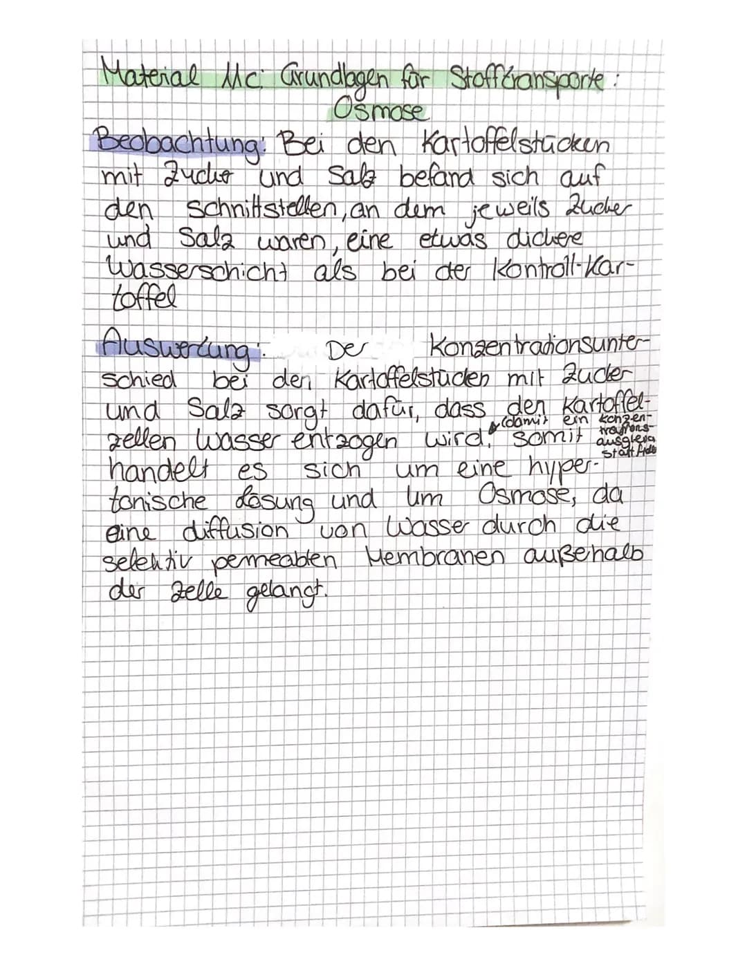 Biobgie individuelle Studienzeit
Diffusion: Eine Diffusion ist eine Konzen-
trationsausgleichung von mindestens zwei!
Stoffen. Sie ist eine