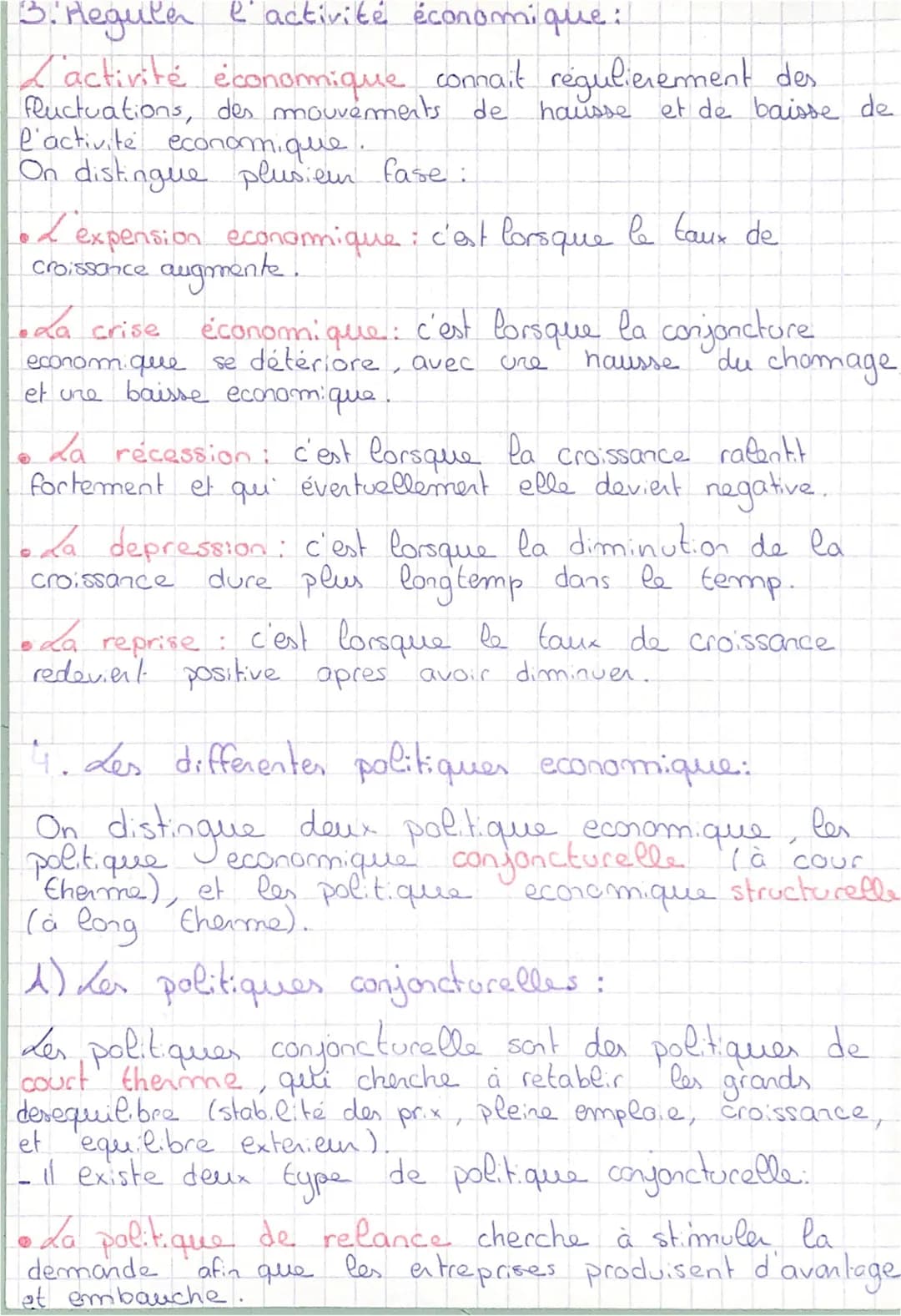 Economie
Chap 3
Les Politiques économique de l'Etat et
de l'Europe
1. Stimuler l'économie:
olly a 2 approches possible:
-L'etat peut mettre