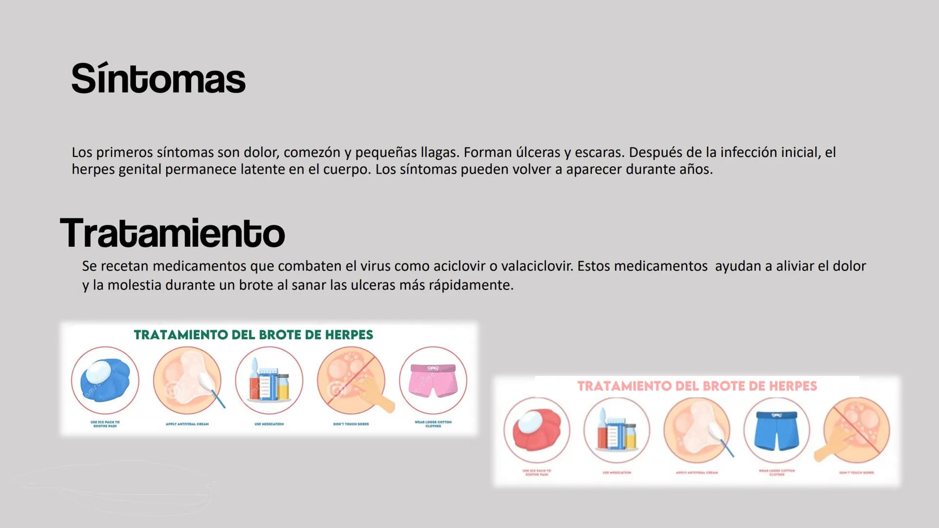 # HERPES GENITAL # Herpes genital
Es una enfermedad infecciosa la cual se transmite atreves de besos y de contacto directo con el área afec