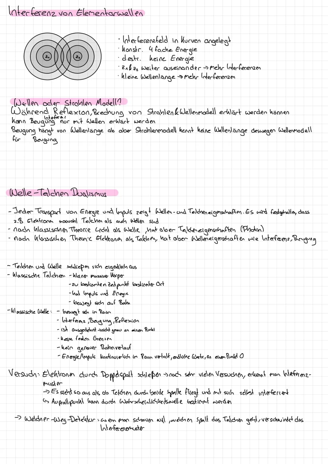 Quanten.
objekte
1. Wellenwanne
2. Doppelspalt
3. Gitter
4. Photoeffekt
5. Millikan Versuch
6. Fadenstrahlrohr
7. Elektronenbeugung # 1. We