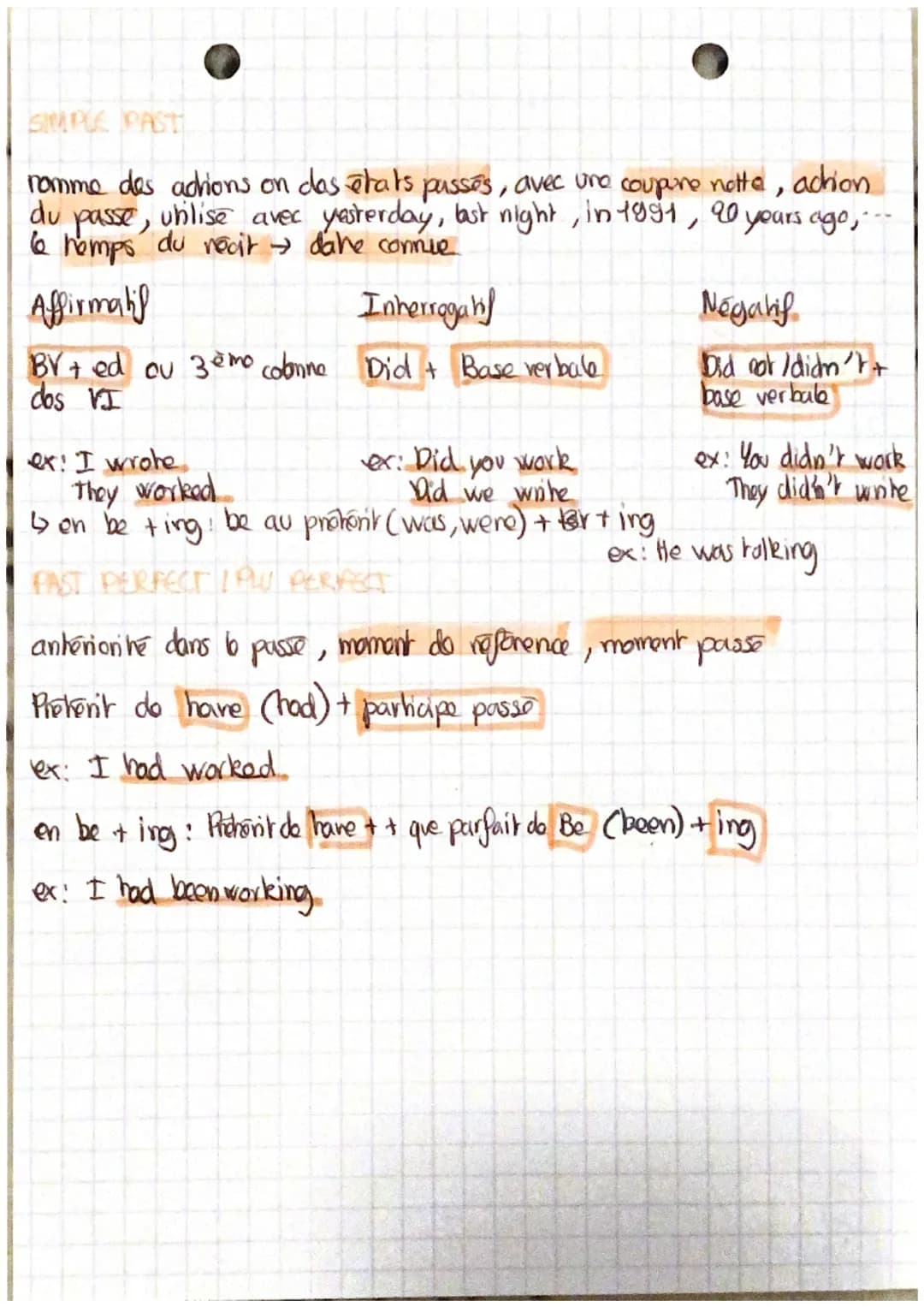 GRAMMAR
SIMPLE PRESENT
exprima la répétition et l'habitude avec always, sorrchimos, never,
et romme dos vernités gonorales
Affirmabil
Ba