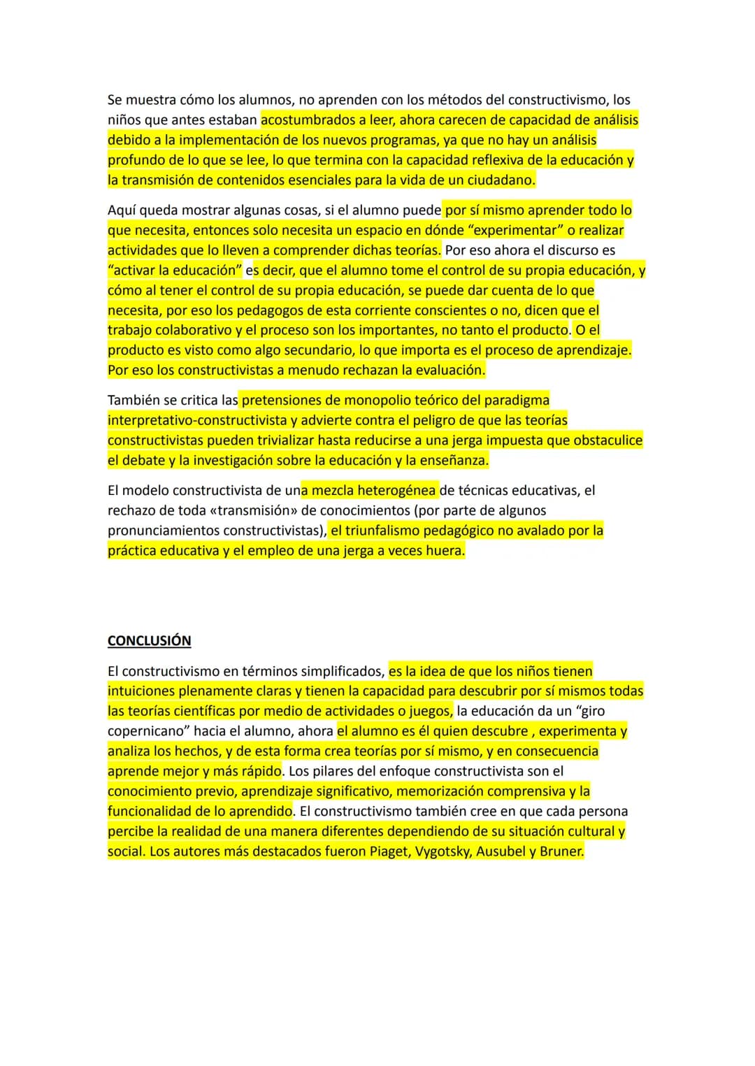 # EL CONSTRUCTIVISMO
Introducción
El constructivismo en la psicología se refiere a todas aquellas teorías y prácticas que se
enfocan sobre