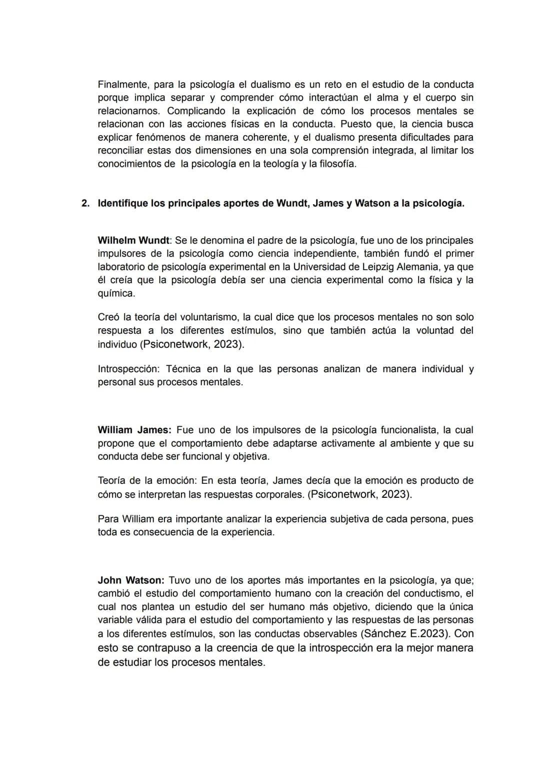 # 1. Explique por qué el concepto de dualismo supone un reto para el estudio de la
conducta.
El dualismo es un sistema religioso y filosófi