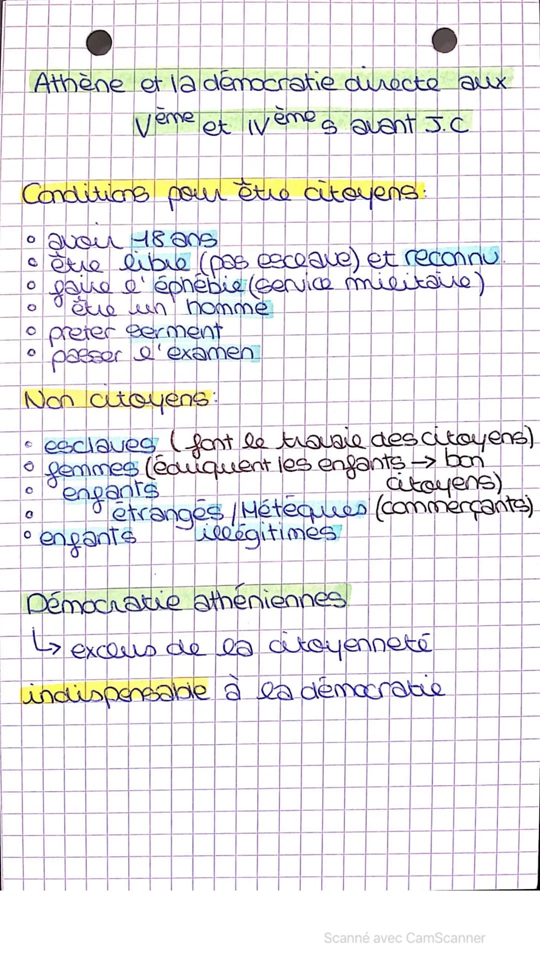 HGGSP Axe 1
Comprendre un régime
politique, la démocratie
naissance du mot démocratie:
→5ème siecle avant J.C à Athène
Démocratie: pavor d