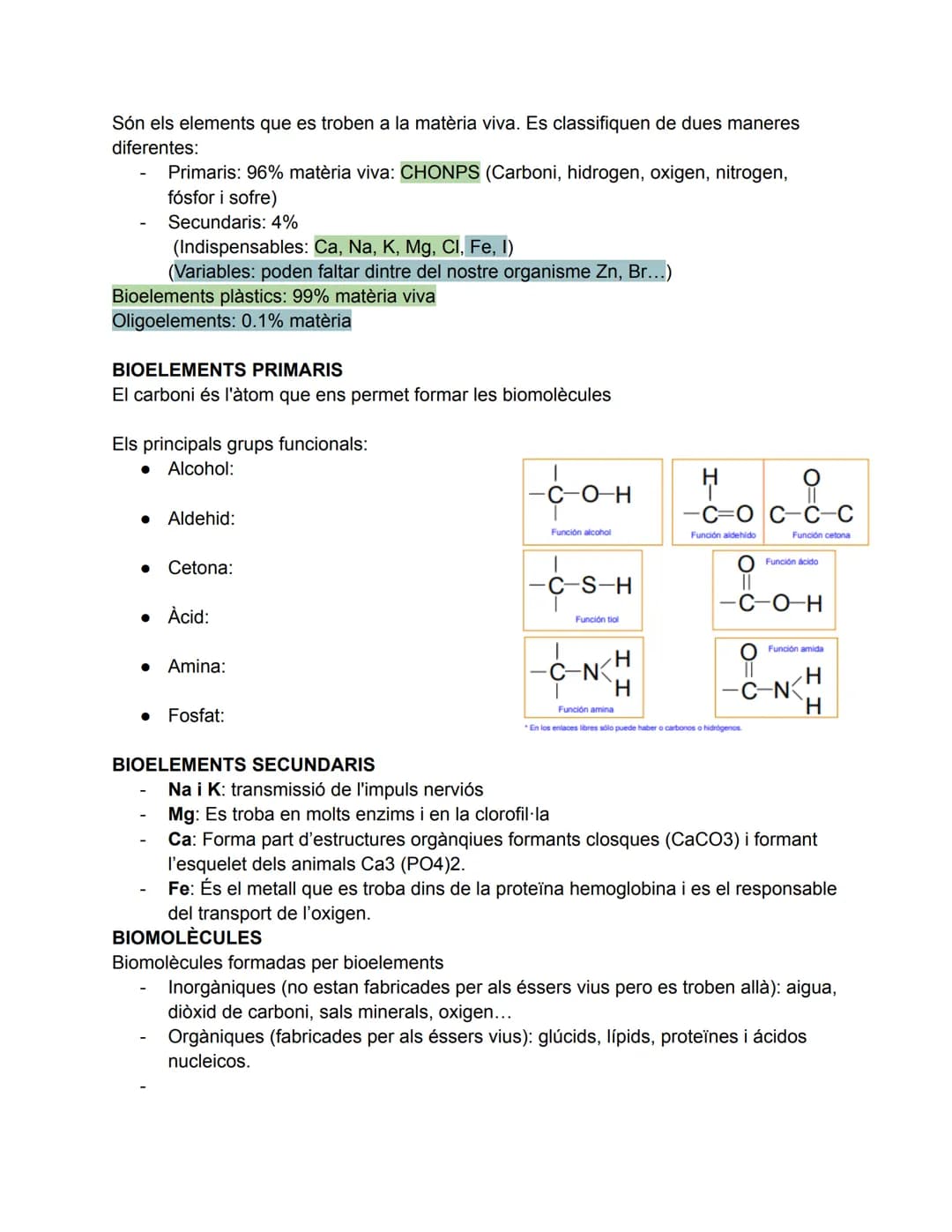 # T1. Composició dels éssers vius
ÉSSERS VIUS:
- Construïts per cèl·lules (unicel./pluricel.)
- Realitzen les 3 funcions vitals (nutrició,