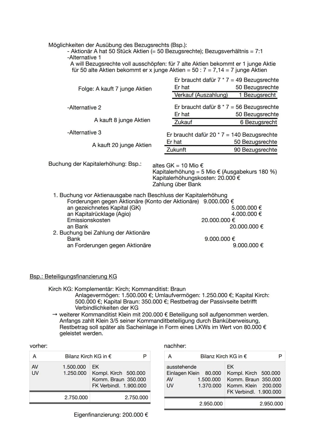 VBL KA 1
Investition & Finanzierung
Offene Selbstfinanzierung am Bsp. einer KG
08.10.19
Ausschüttung an Eigentümer
S
GuV
H
Aufwendun