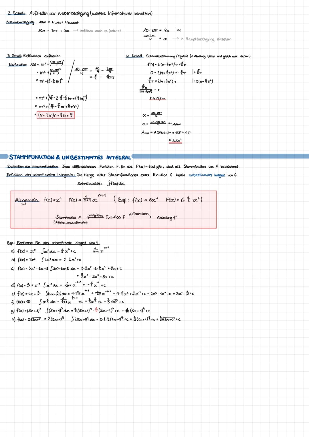 # ABLEITUNGEN
Potentregel: Für eine Funktion f mit der Gleichung $f(x)=x^n$, new. gilt $f'(x)=n\cdot x^{n-1}$
Falktorregel: Für eine Funkt